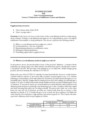 Lesson+1+notes - Lecture 1 notes - ECO1010F/ECO111F: LESSON 1 Dear ...
