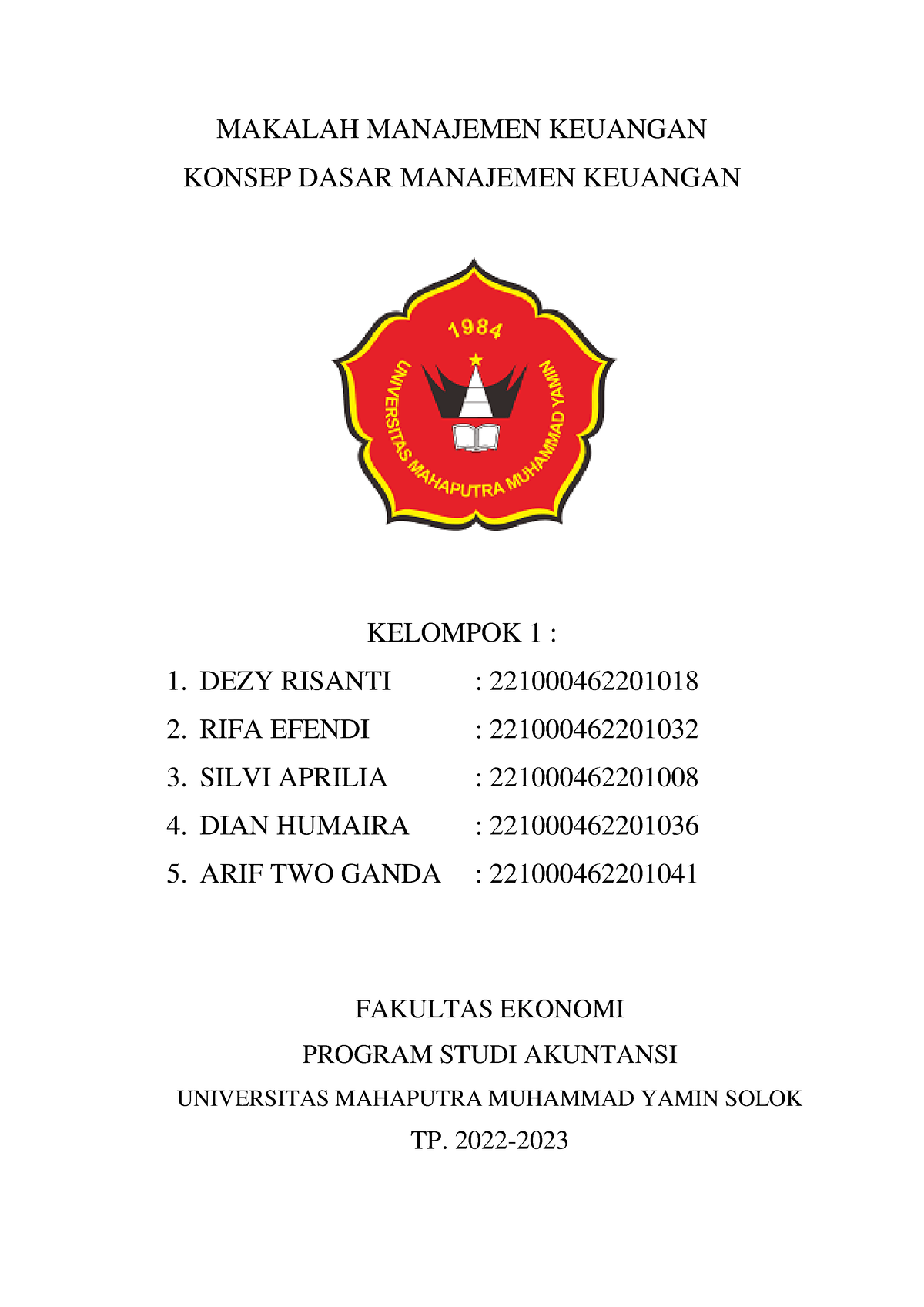 Makalah Manajemen Keangan Z Kel - MAKALAH MANAJEMEN KEUANGAN KONSEP ...