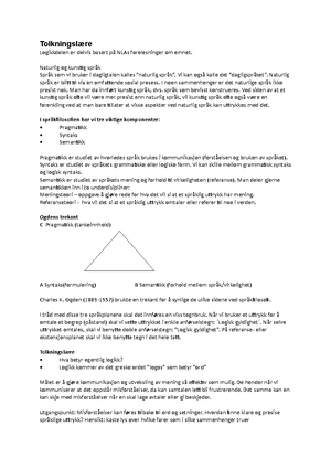 Opplysningstid Og Revolusjoner Kapittel 5 Notater 12915 - FIL100 - USN ...