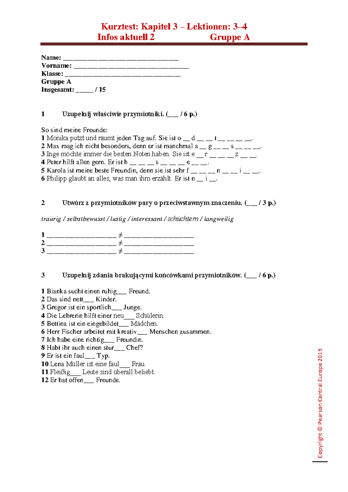 Sprawdzian Ustny Niemiecki Kompass 2 Kapitel 4