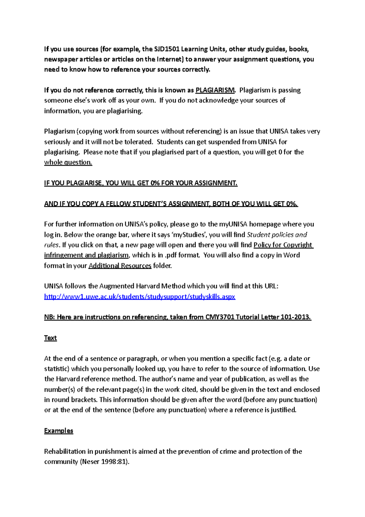 Referencing+AND+ Plagiarism - If you use sources (for example, the ...