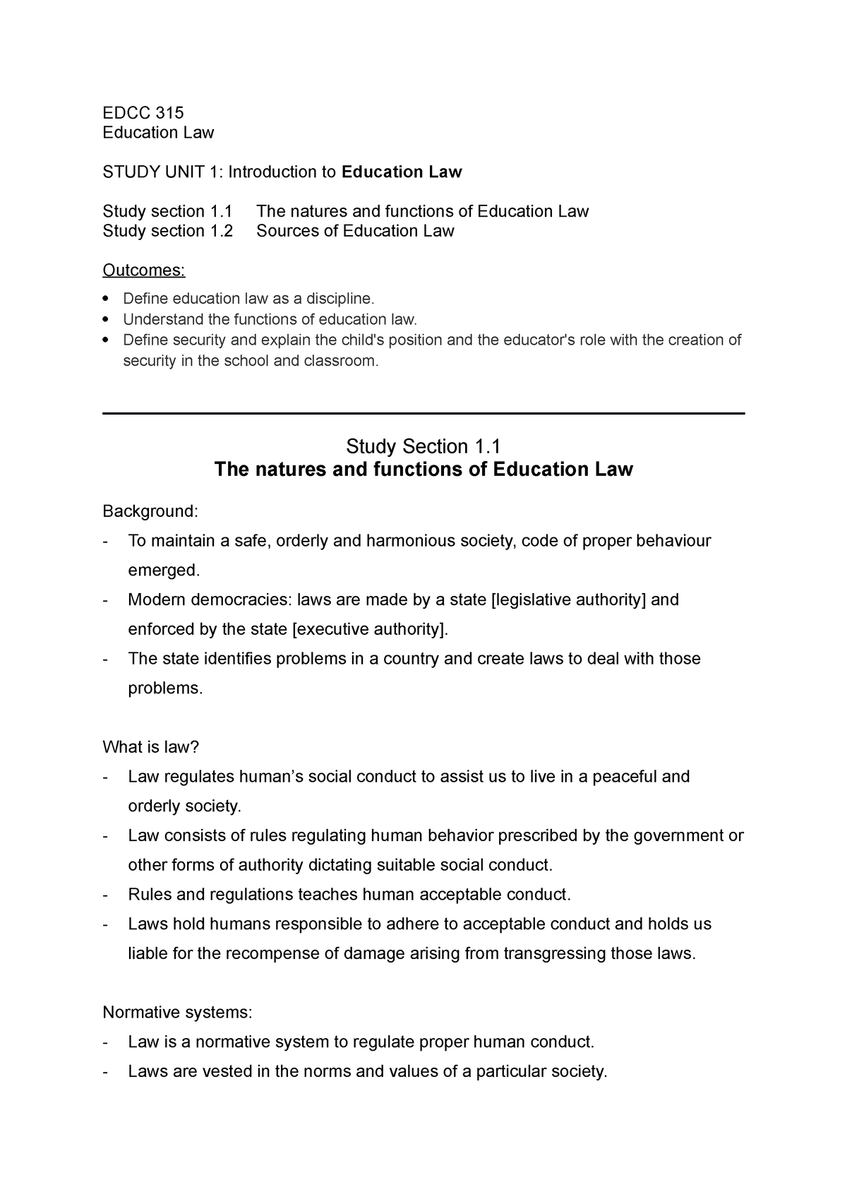 edcc-315-s-u-1-introduction-to-education-law-edcc-315-education-law-study-unit-1