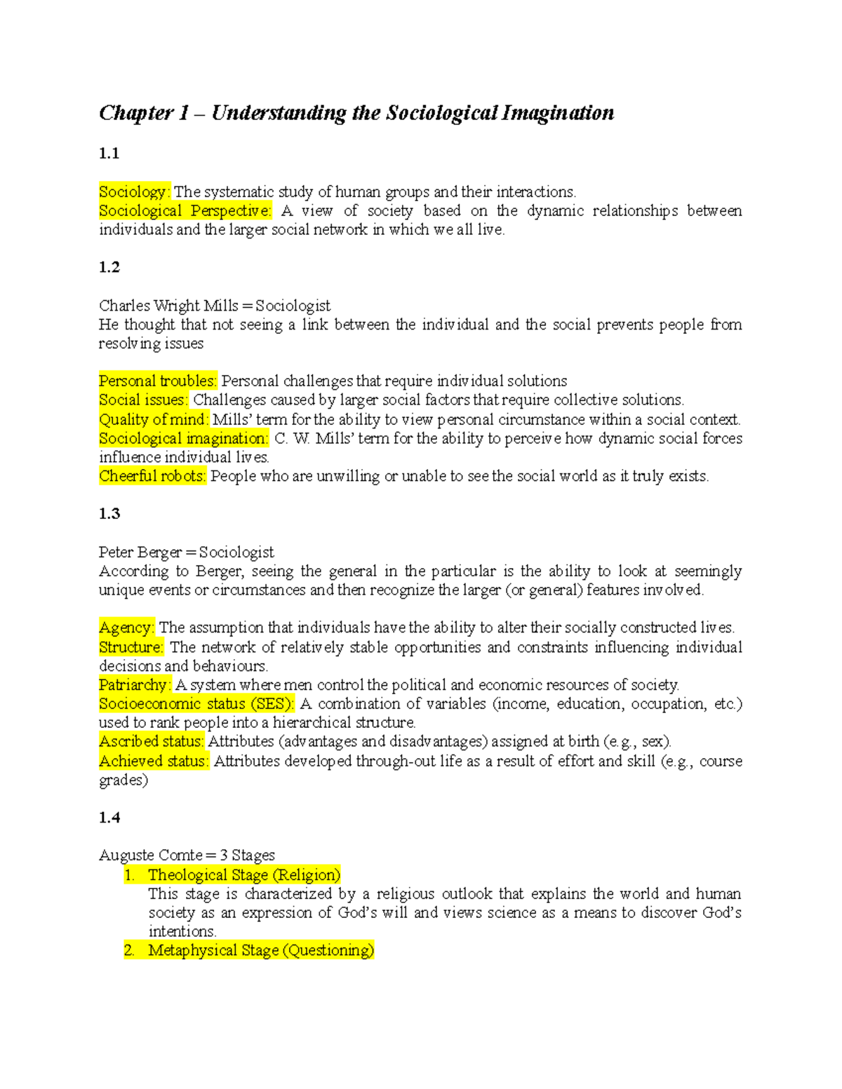 Study notes unit 1 - Unit 1 - Chapter 1 – Understanding the ...