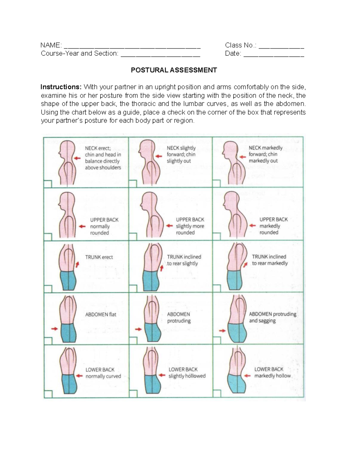 Postural- Assessment - HAHA - NAME ...