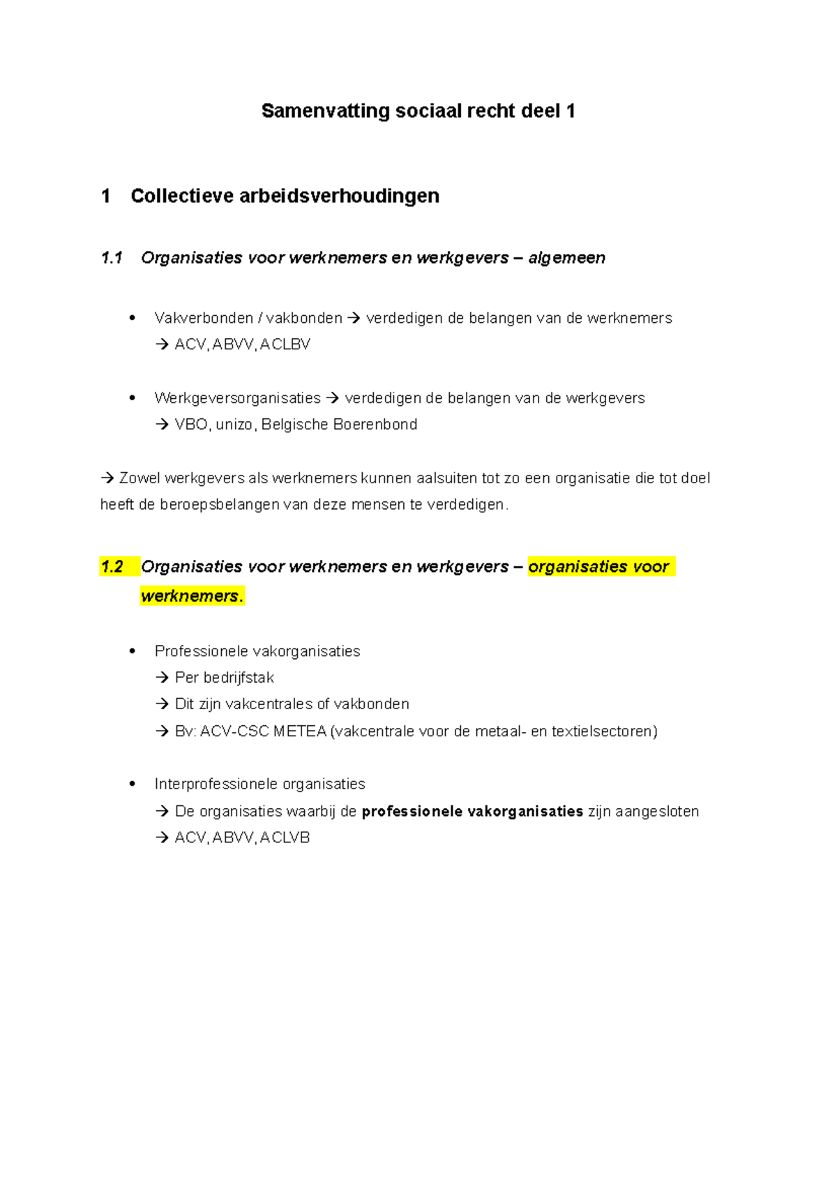 Samenvatting Sociaal Recht Deel 1 - ION3 - Samenvatting Sociaal Recht ...