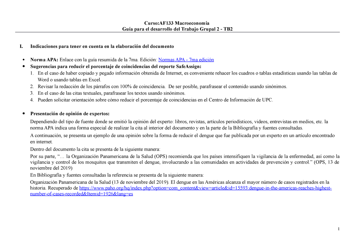 Guía Para Elaborar El Trabajo V3 Final - Curso:AF133 Macroeconomía Guía ...