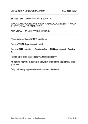 Class 2 - MANG3065 - Information, Organisation and Accountability from ...