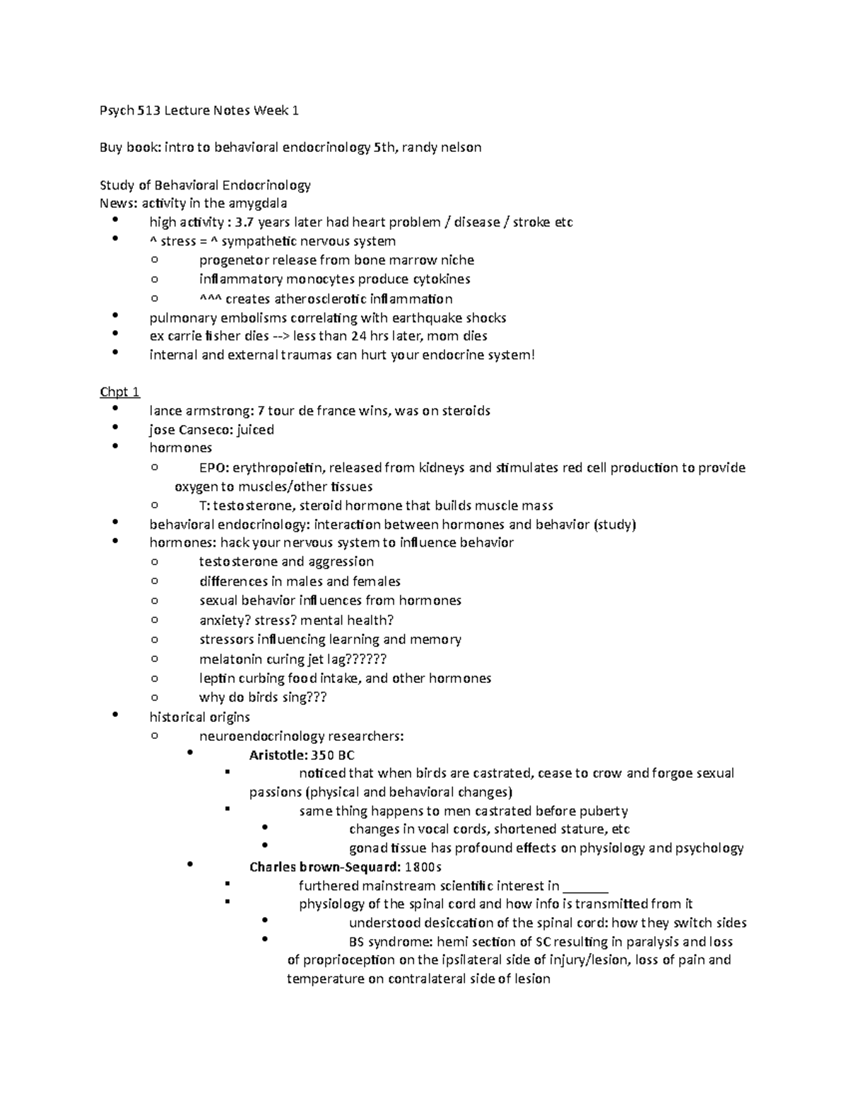 Psych 513 Lecture Notes Week 1 - Psych 513 Lecture Notes Week 1 Buy ...