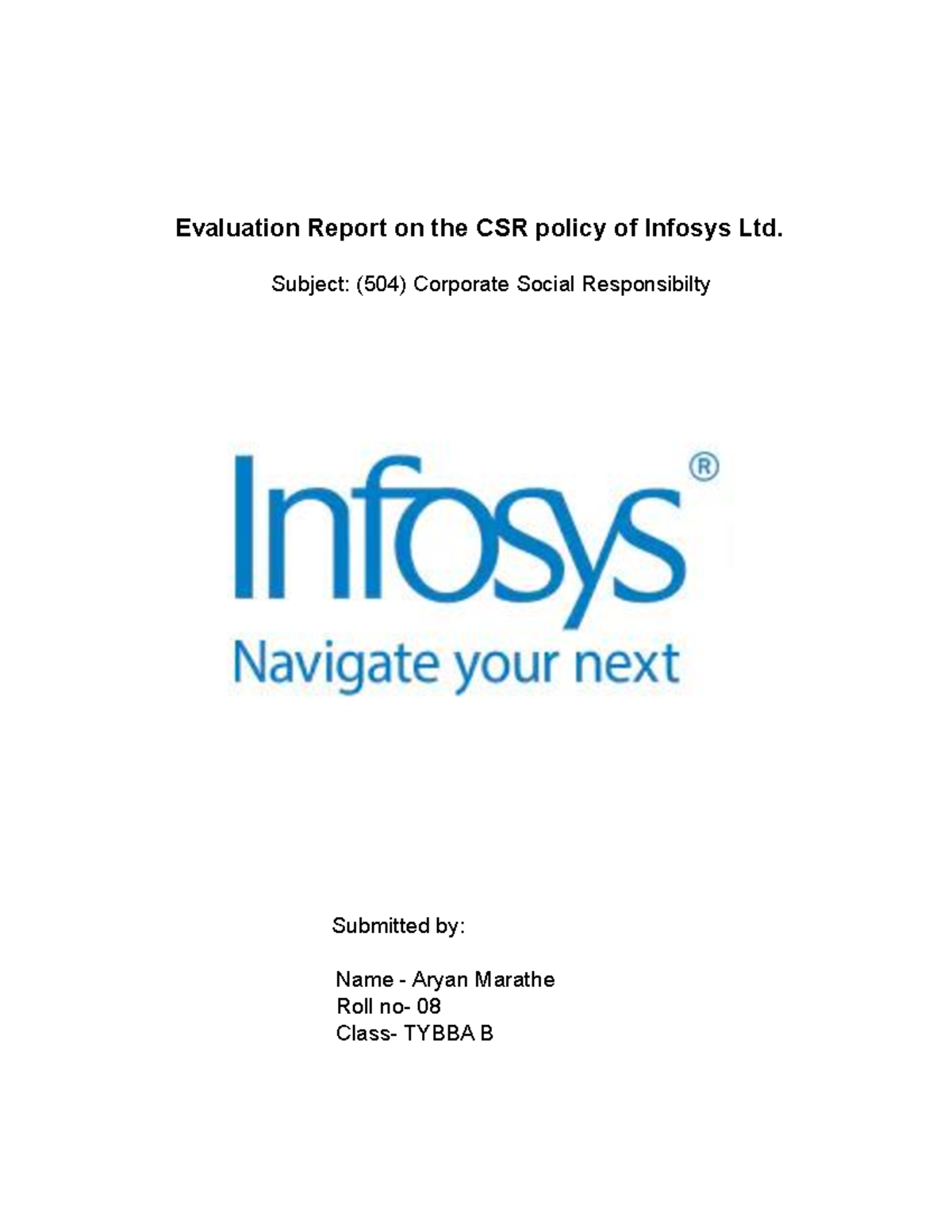 research paper on csr of infosys