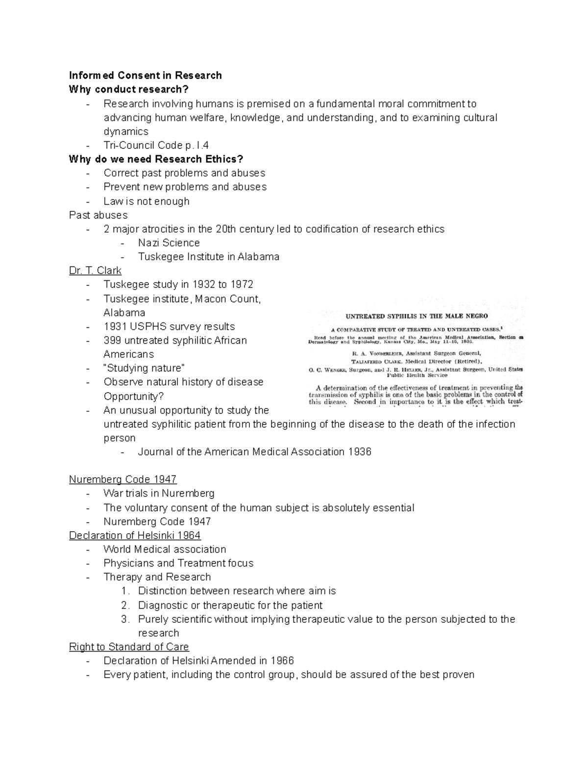 Week 6 Informed consent in Treatment and Research - Informed Consent in ...