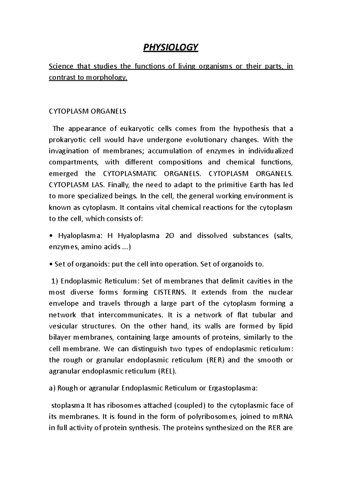 Physiology - PHYSIOLOGY Science that studies the functions of living ...