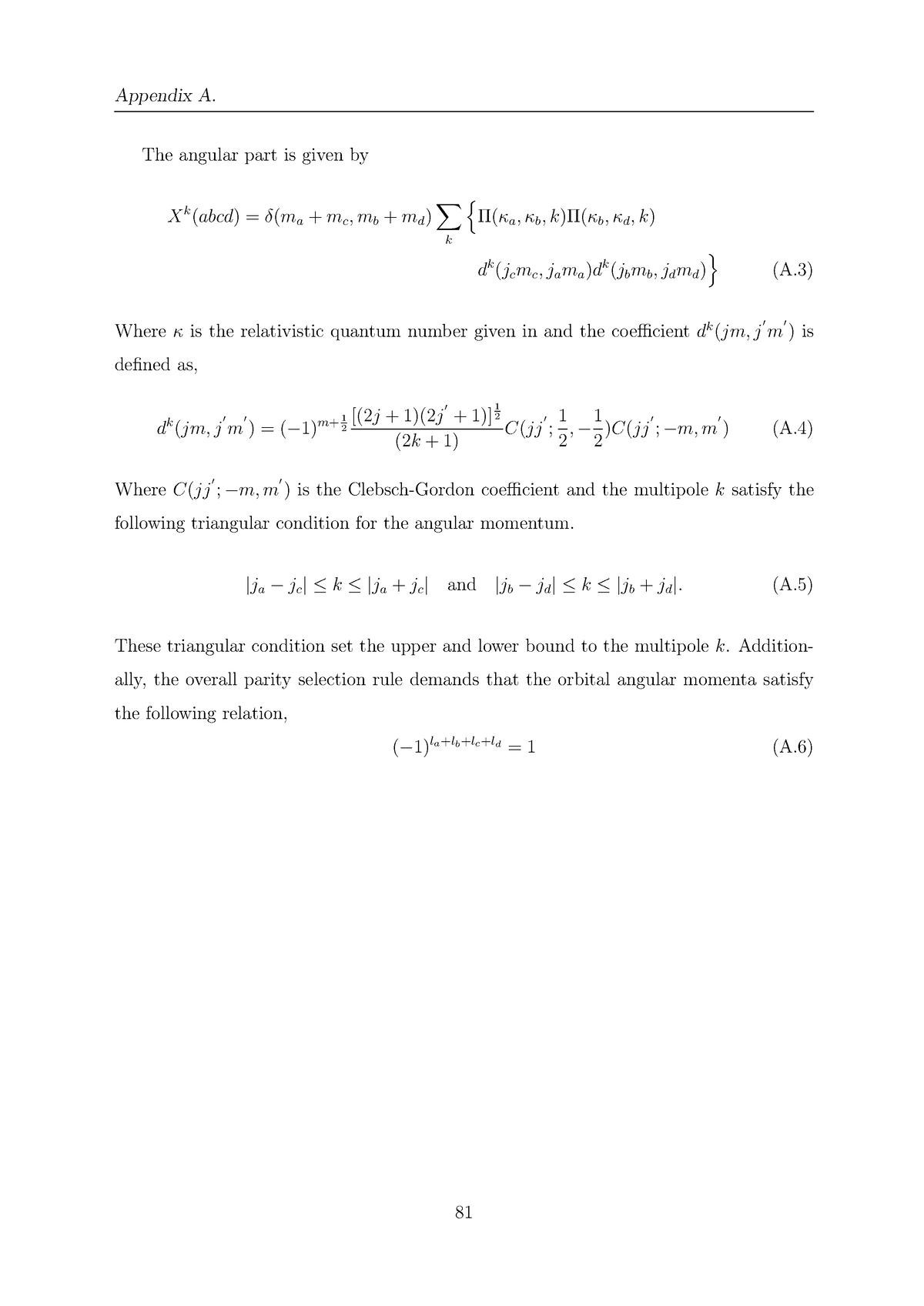 Fundamental symmetries in physics-21 - Appendix A. The angular part is ...