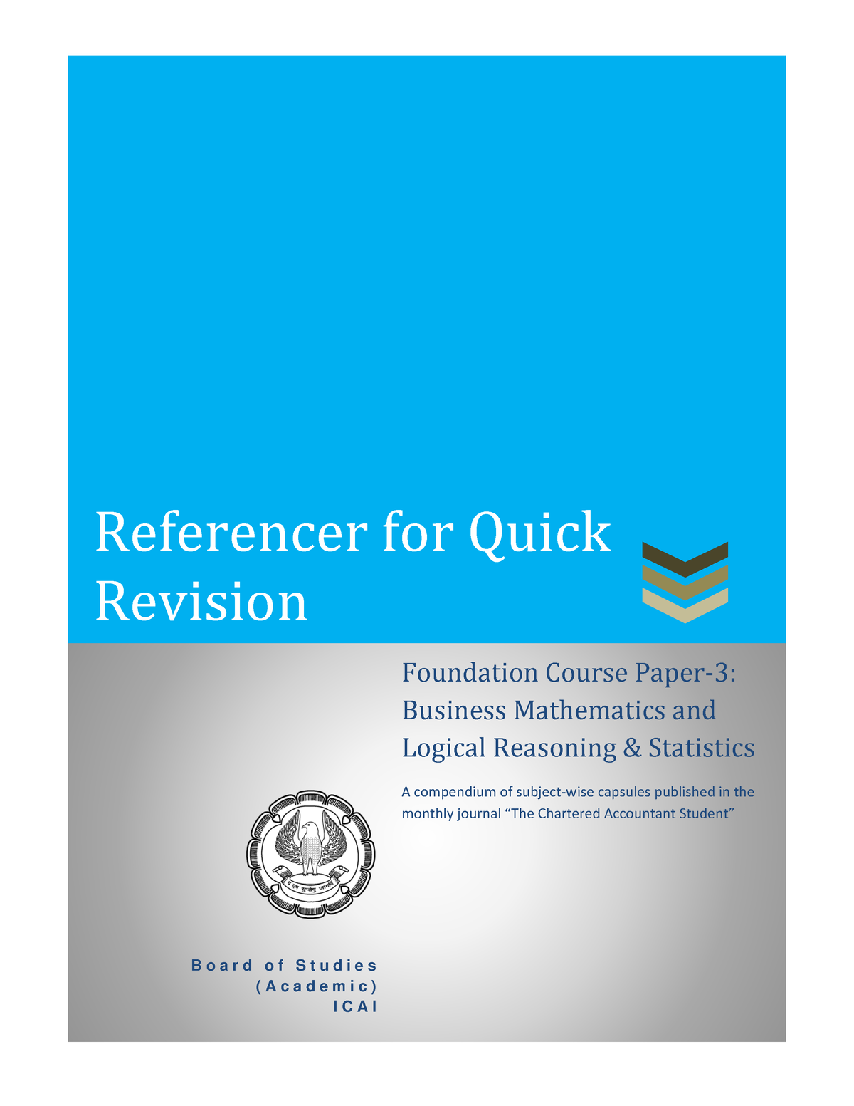 Maths Reference - Referencer For Quick Revision B O A R D O F S T U D I ...