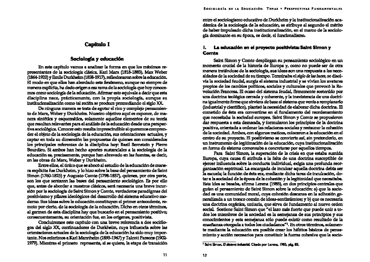 3-1 Brigido A Sociologia de la Educacion- Cap I y II 1 - SOCIOLOGIA DE
