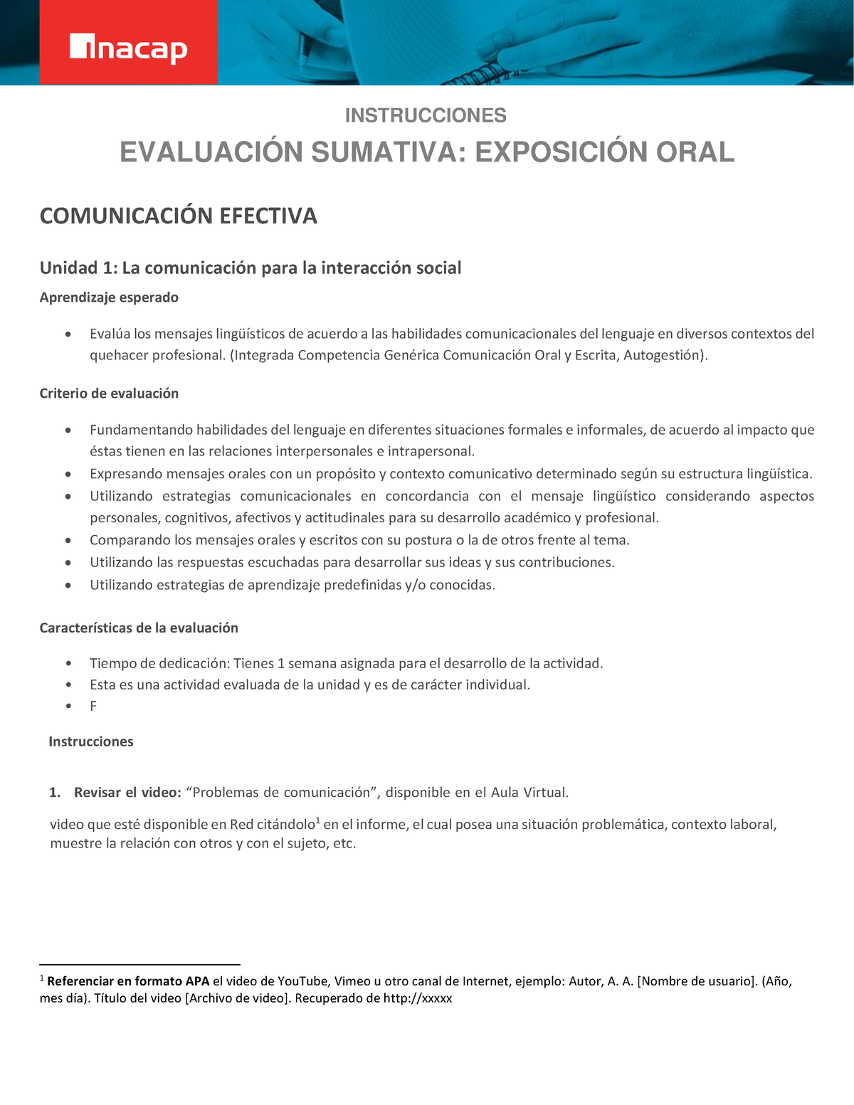 EVA 1 Comunicacion - MUY IMPORTANTE - COMUNICACIÓN EFECTIVA Unidad 1 ...