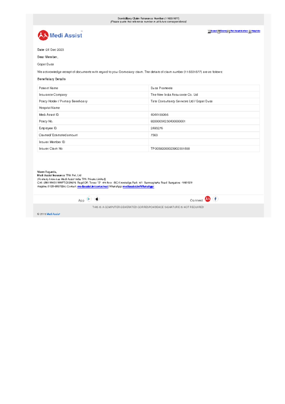 118331877 202312241423506940722 - Domiciliary Claim Reference Number ...