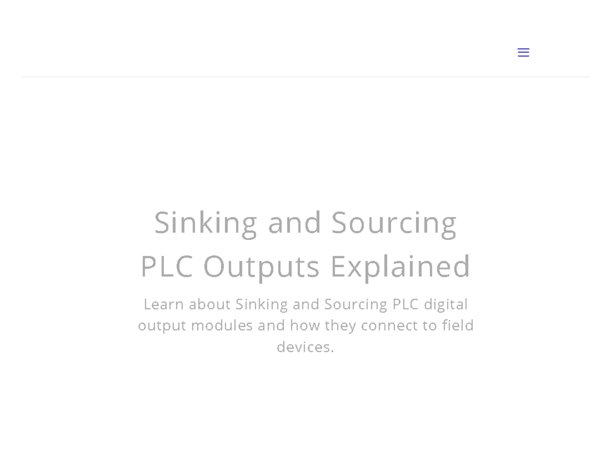 Sinking and Sourcing PLC Outputs Explained Real Pars - Sinking and ...