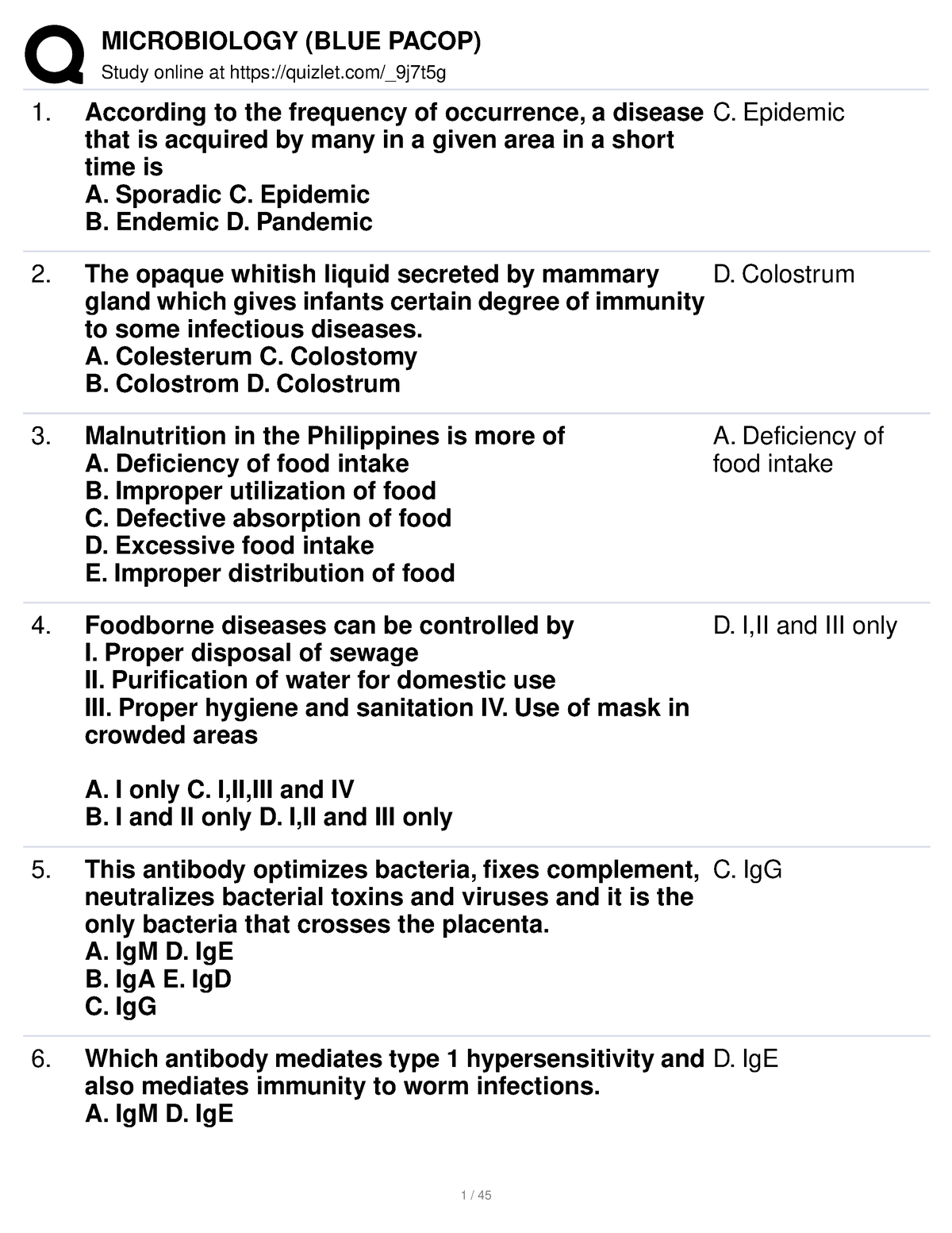 Microbiology (BLUE Pacop) - Study Online At Quizlet/_9j7t5g According ...