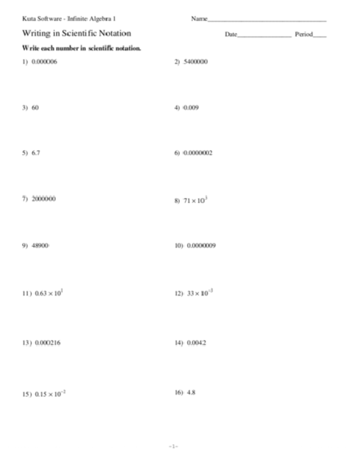 Imagetopdf Worksheets Kuta Software . Infinite Algehra I Name
