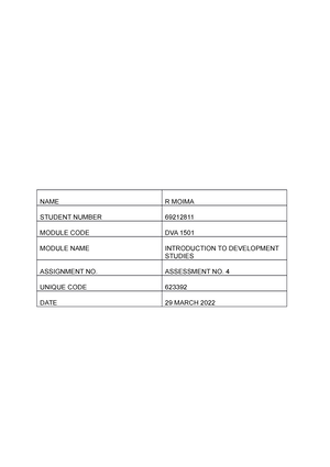 DVA1501 May-June 2024 Exam Scope - MAY/JUNE 2024 : DVA 1501 MAY/JUNE ...