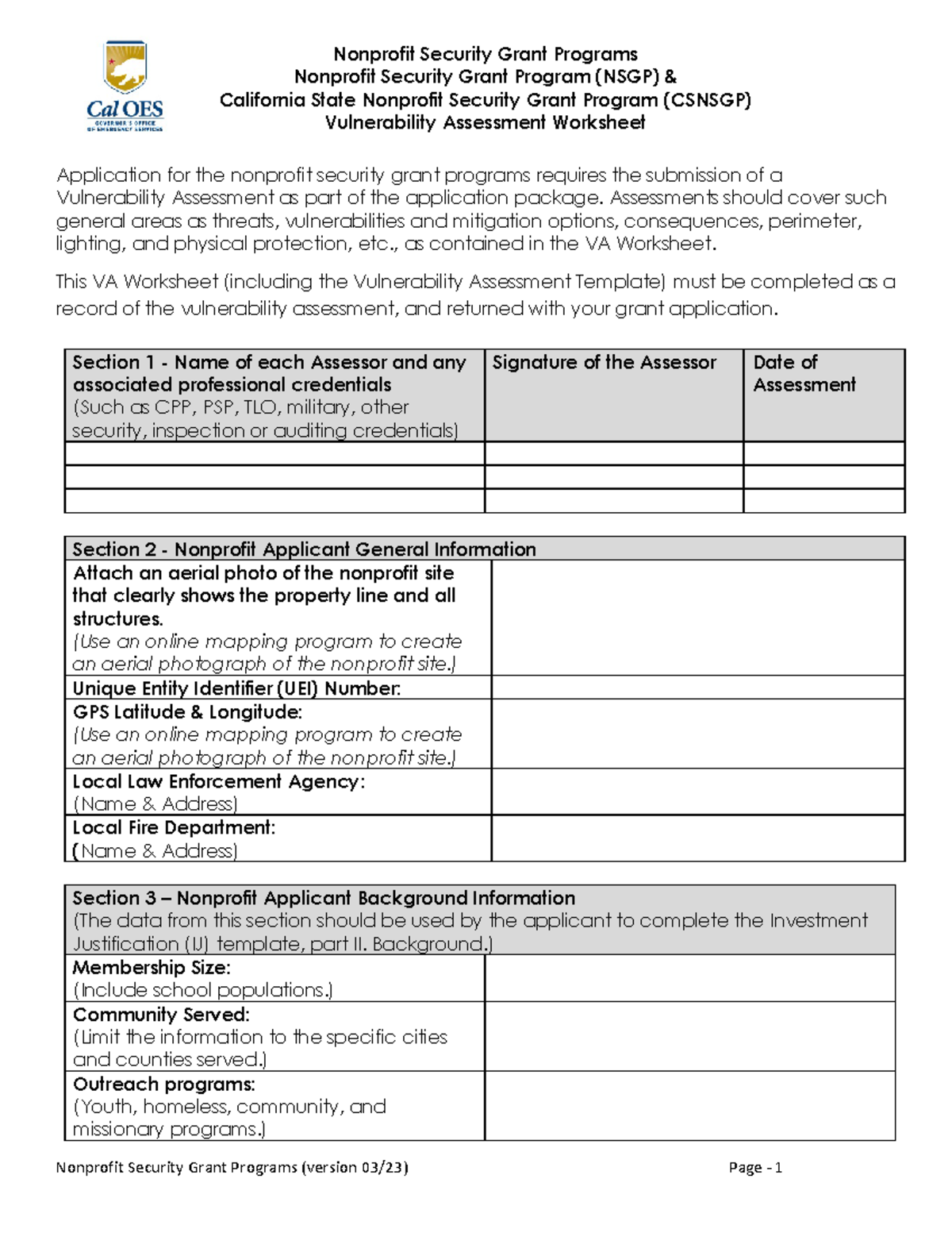 Vulnerability-Assessment-Worksheet - Application for the nonprofit ...