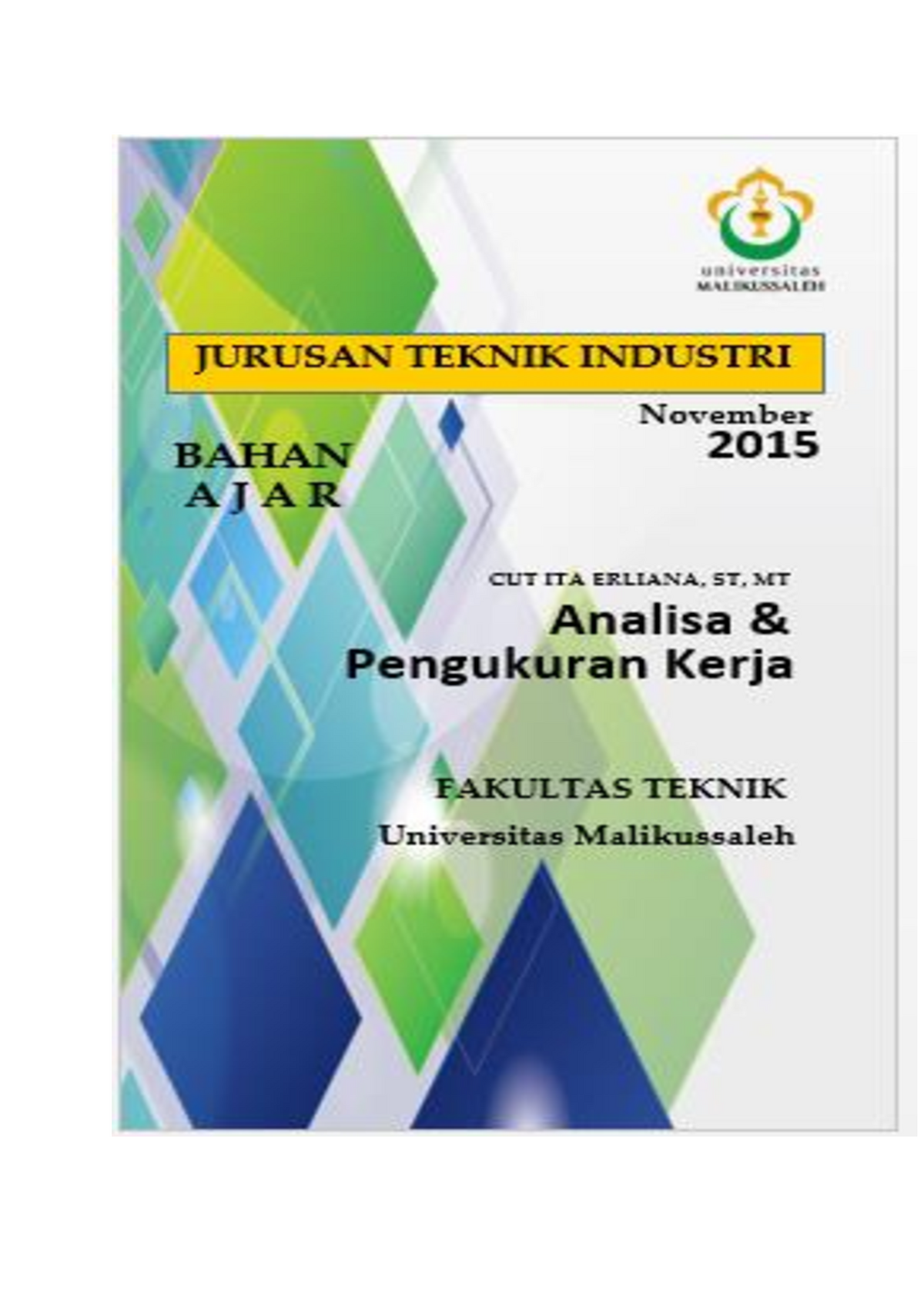 Bahan Ajar Analisa & Pengukuran Kerja - BAHAN AJAR ANALISA DAN ...