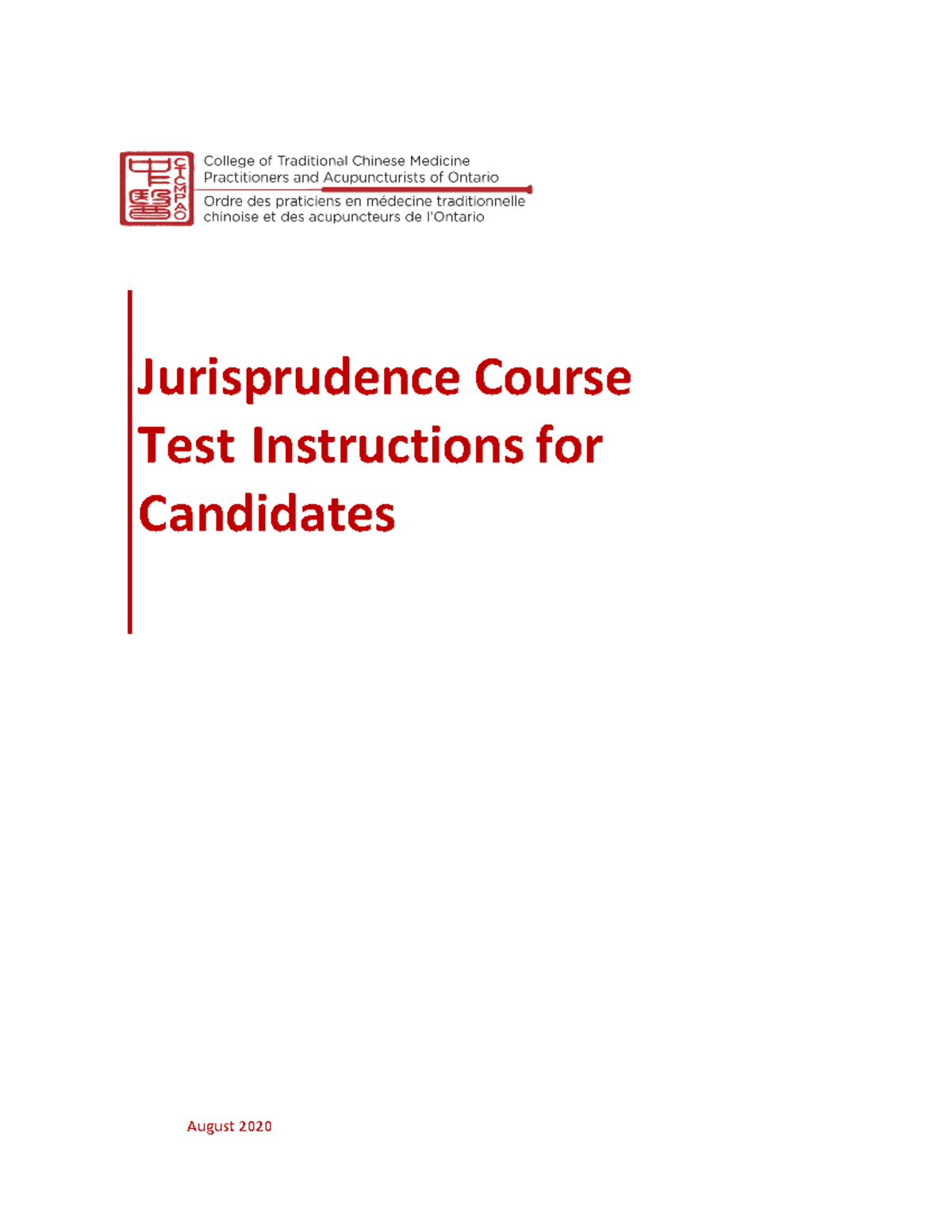 Jurisprudence Course Test Guidelines 2020 August - Jurisprudence Course ...