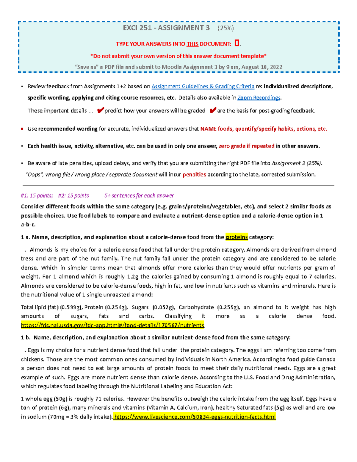 Assignment 3 Questions Paul Chiminian 40110331 - EXCI 251 - ASSIGNMENT ...
