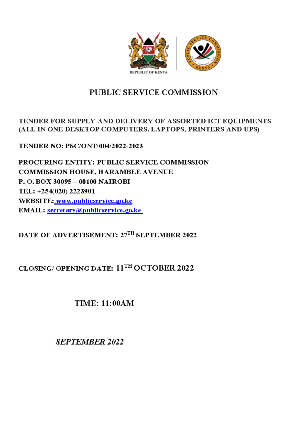 Tender-Document-for-All-in-Computers PSC - PUBLIC SERVICE COMMISSION ...