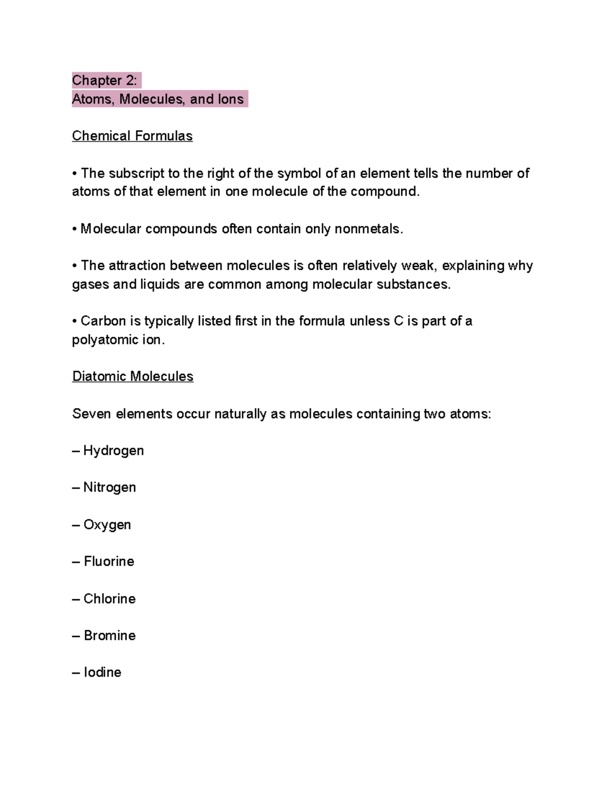 Chapter 2 Atoms, Molecules, And Ions Part 3 - Chapter 2: Atoms ...