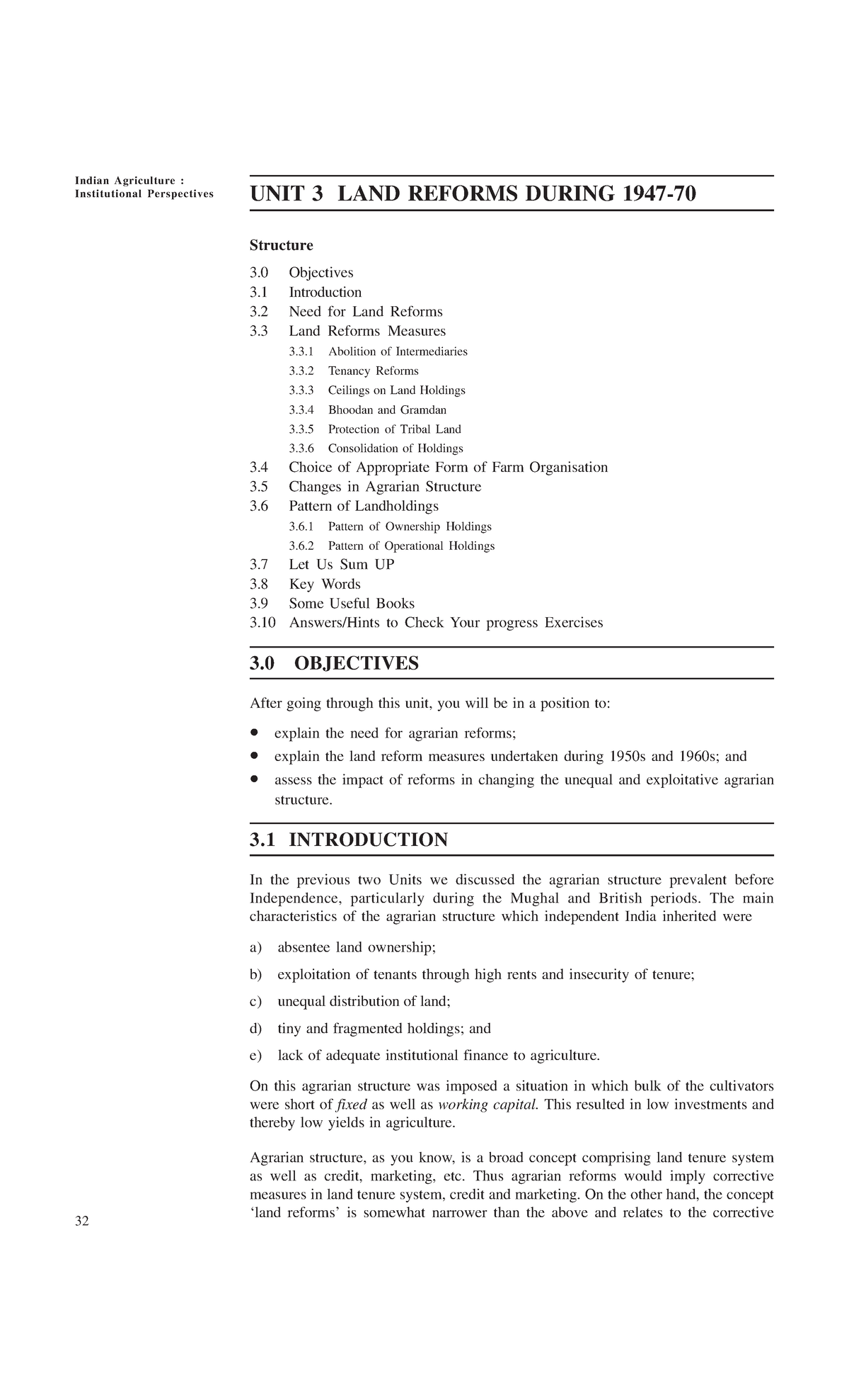 Landreforms1 Land reforms notes Indian Agriculture