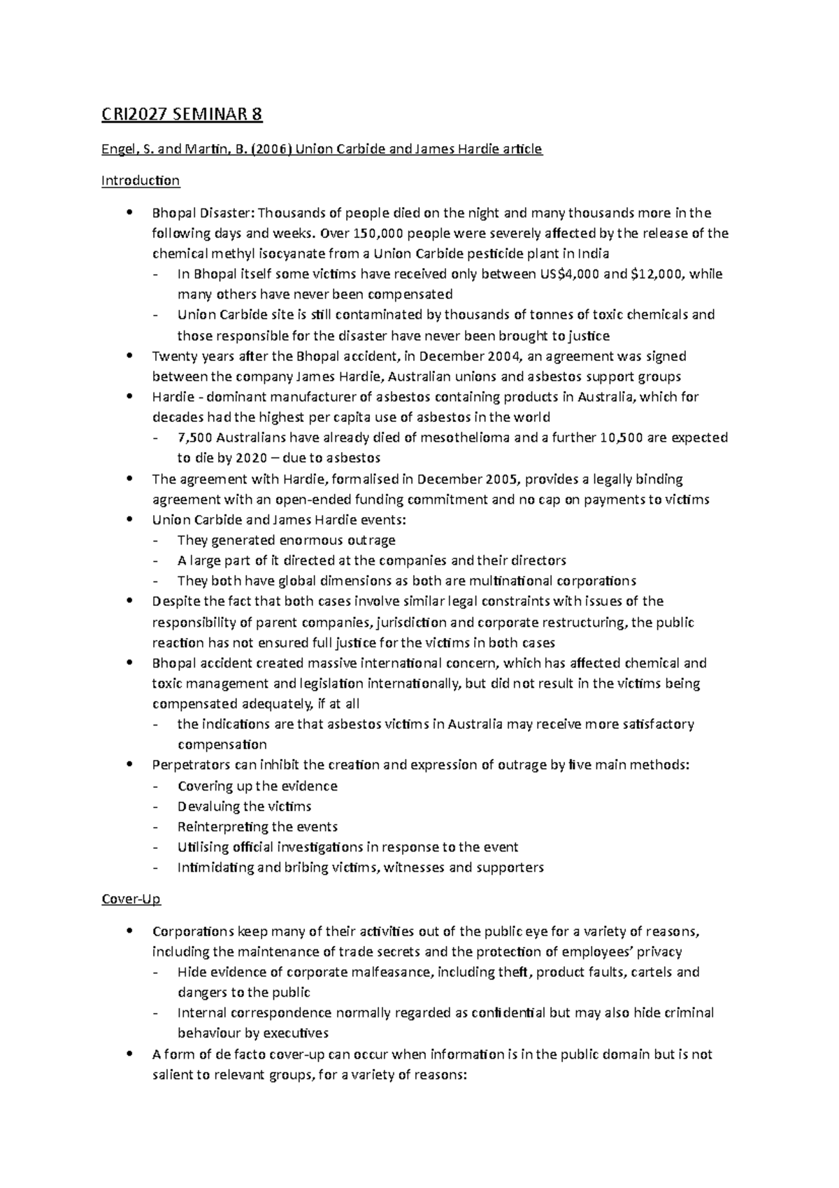 CRI2027 Seminar 8 Helen Baker CRI2027 EdgeHill Studocu