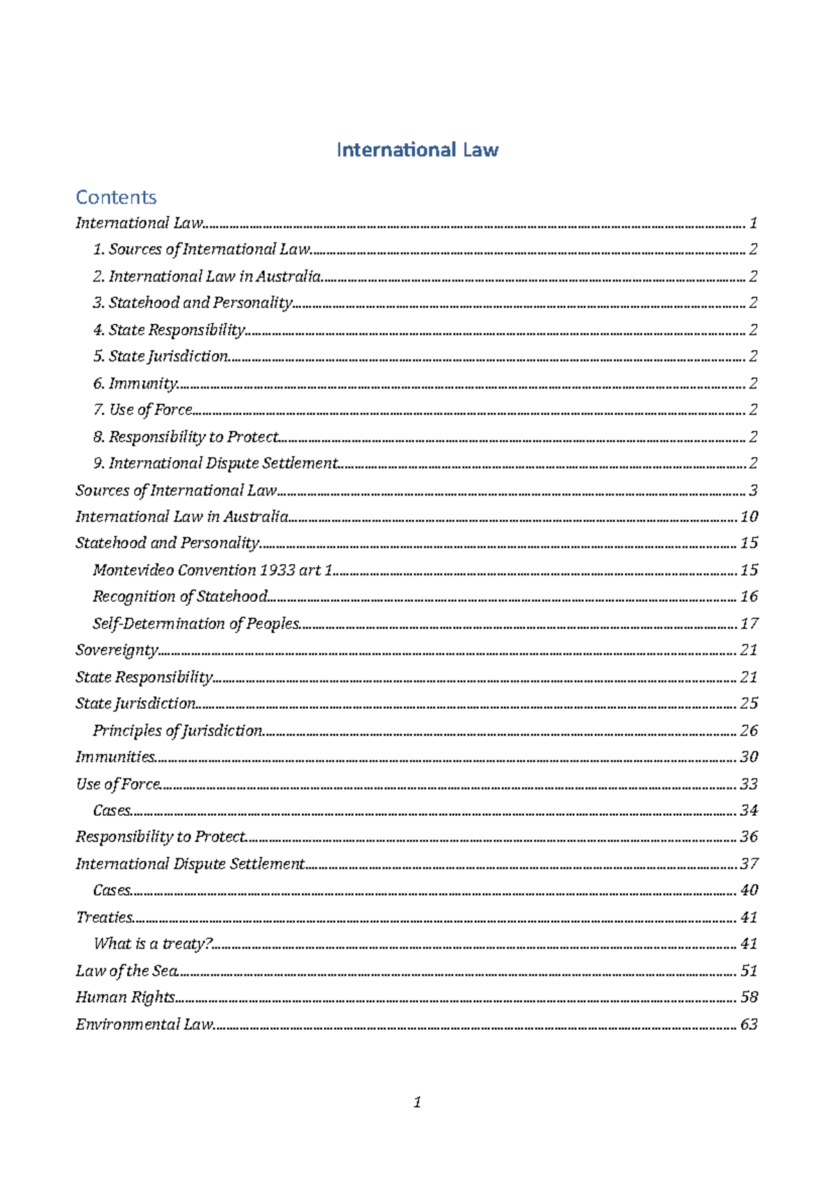 IL-Summary - International Law Exam Notes - International - Studocu