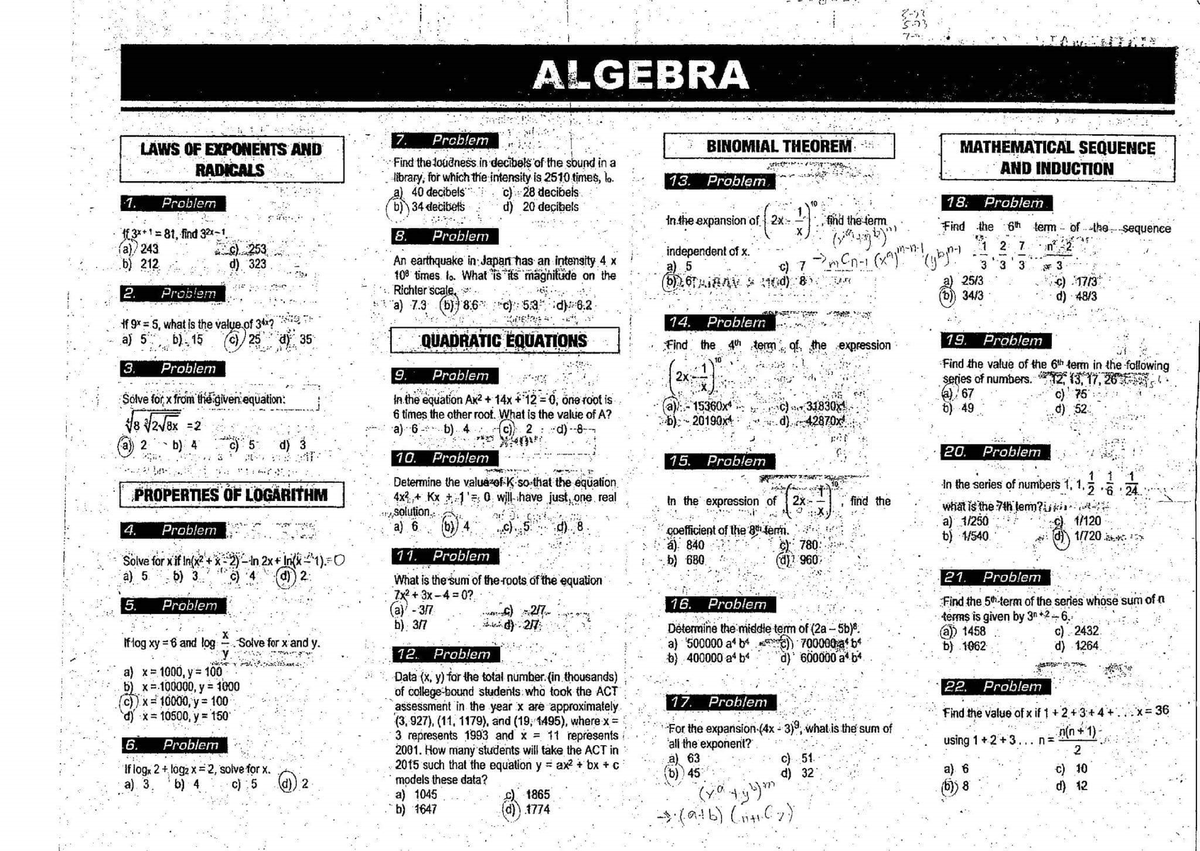 cele-reviewee-algebra-preparation-for-board-exam-bs-civil