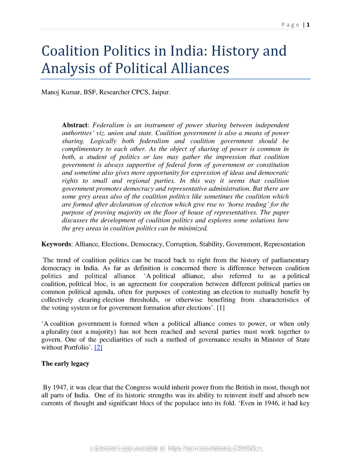 write an essay on coalition politics in india