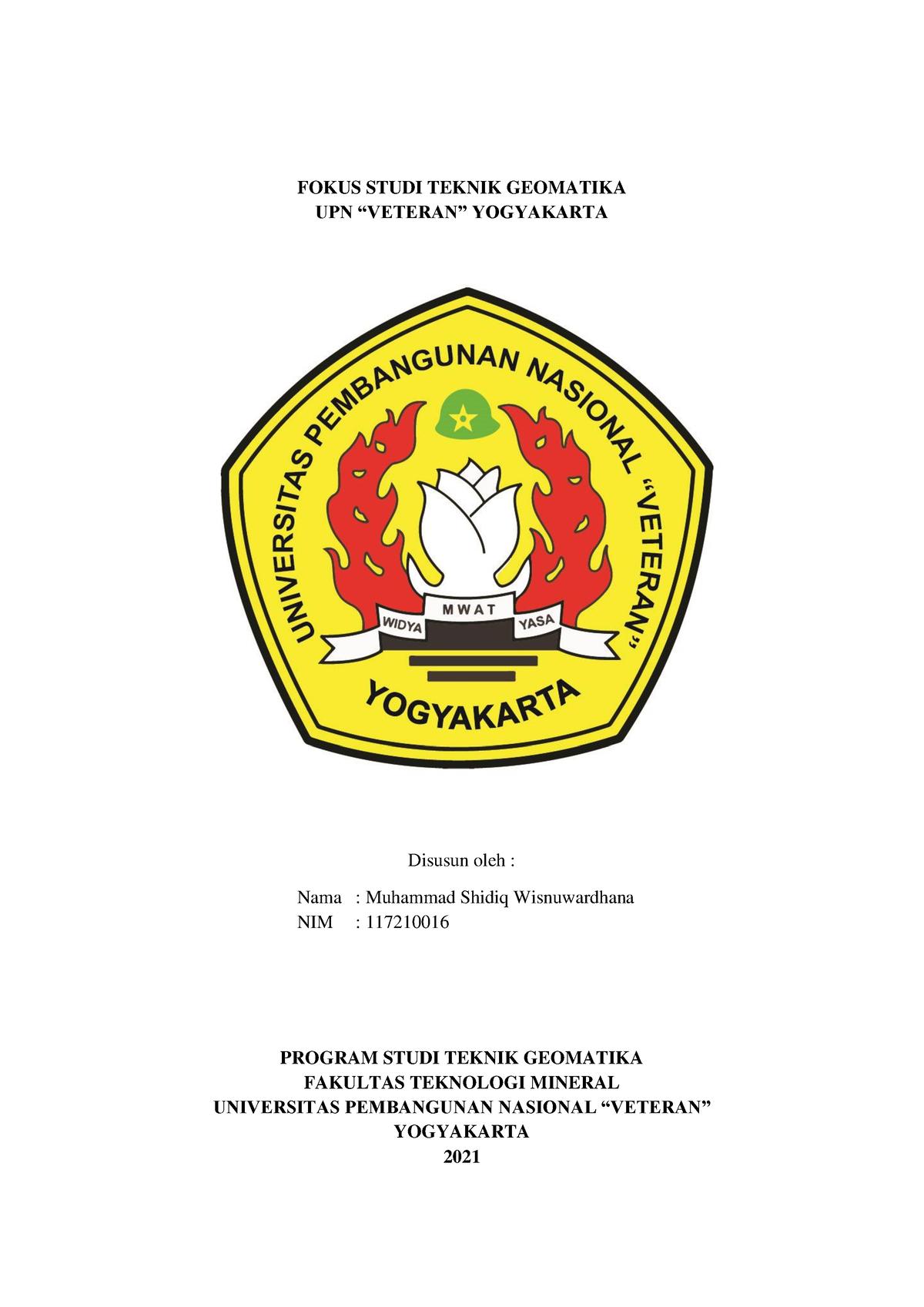 Fokus Studi Teknik Geomatika Survei Terrestris Fokus Studi Teknik Geomatika Upn Veteran