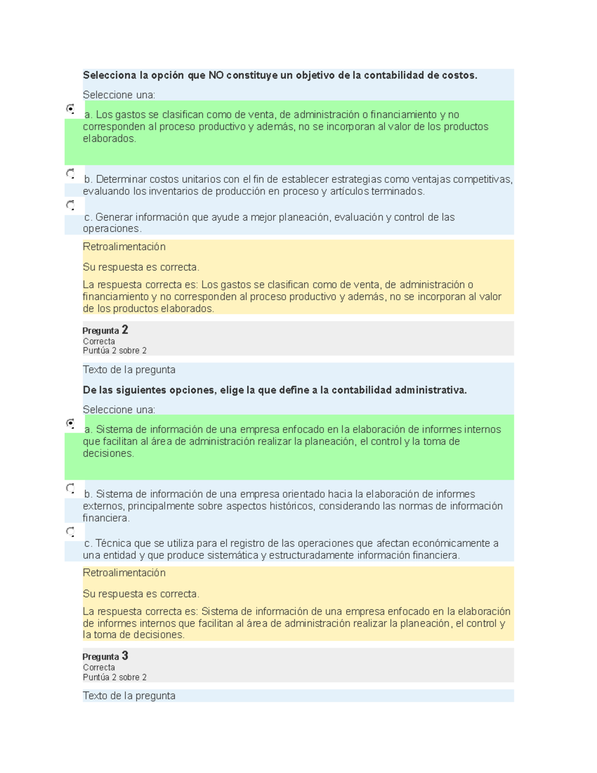 Examen Final - Selecciona La Opción Que NO Constituye Un Objetivo De La ...