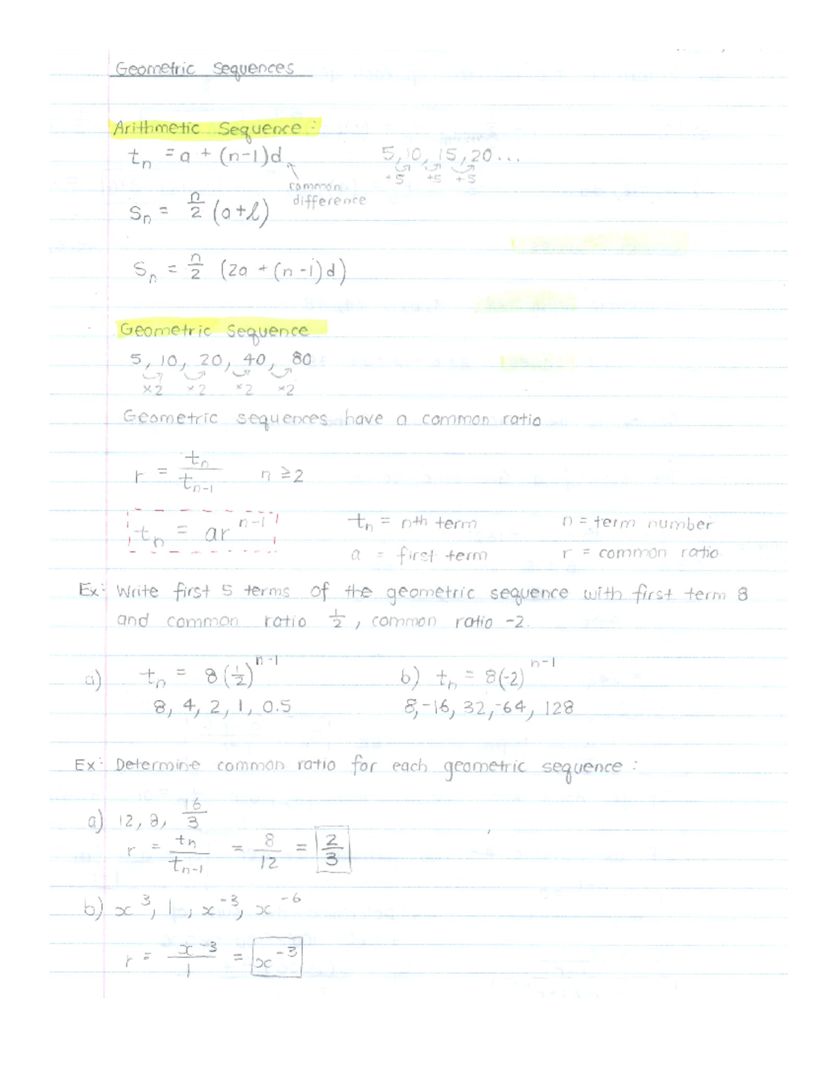 Geometric Sequences And Series - 1229 - Studocu