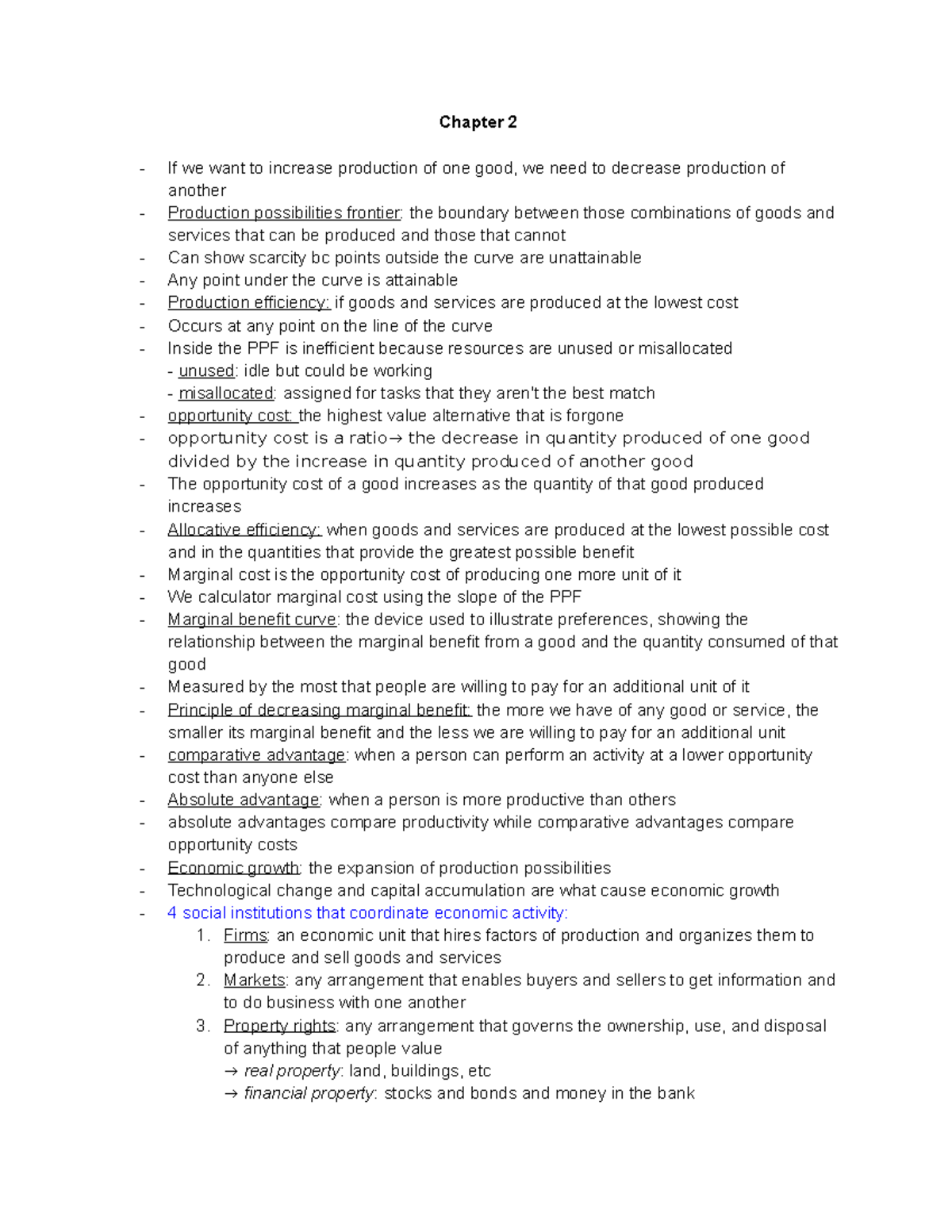 Chapter 2 Textbook - Chapter 2 If we want to increase production of one ...