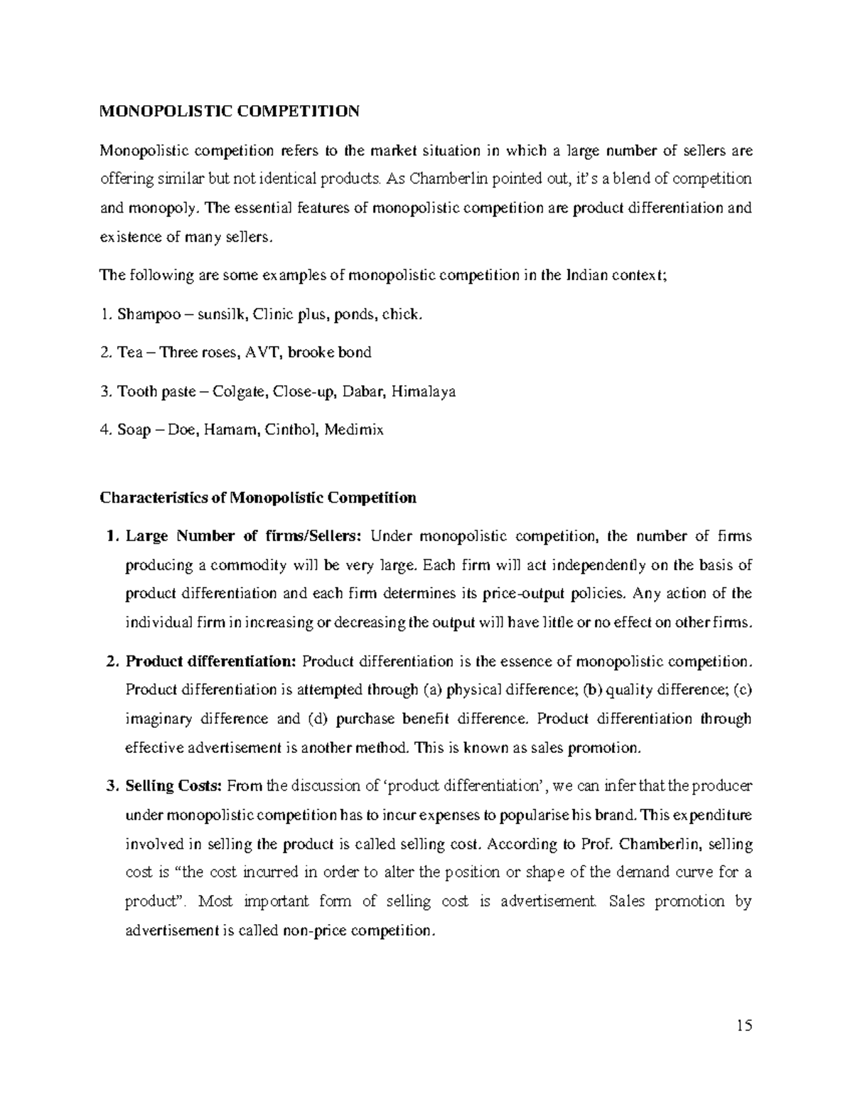 monopolistic competition case study pdf