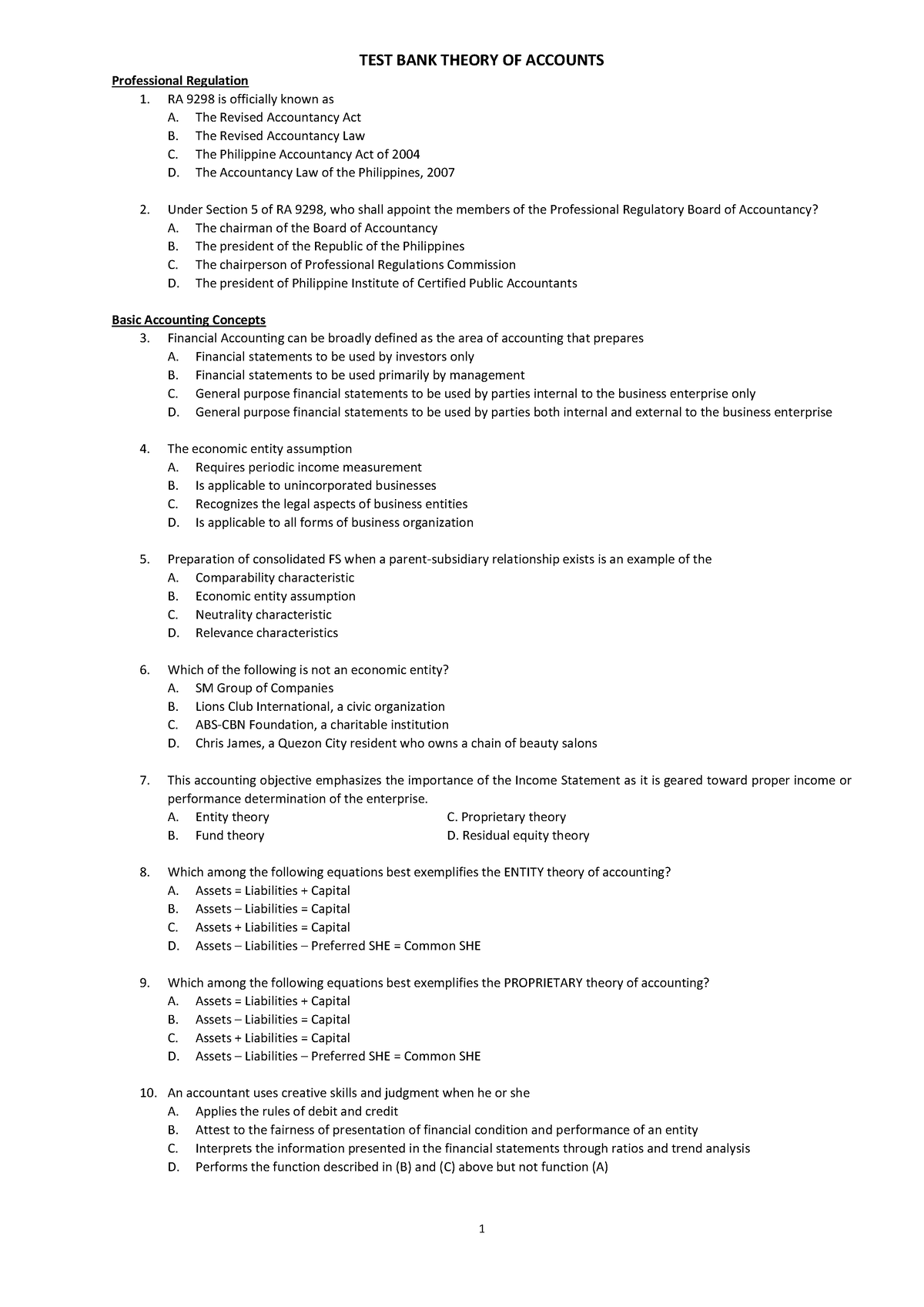 Test Bank Theory of Accounts Volume 2 - TEST BANK THEORY OF ACCOUNTS ...