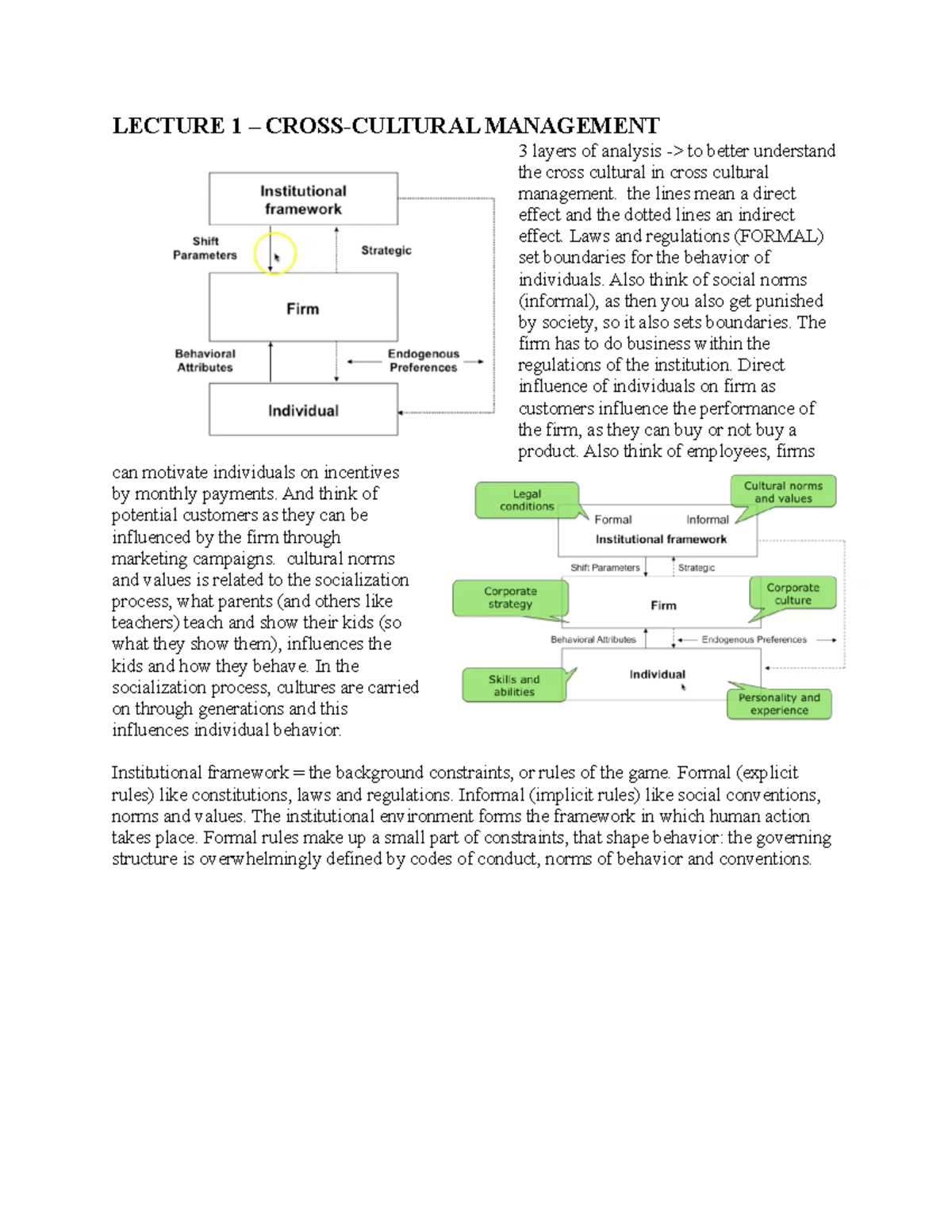 Cross Cultural Management - Lectures, Book, Articles - LECTURE 1 ...