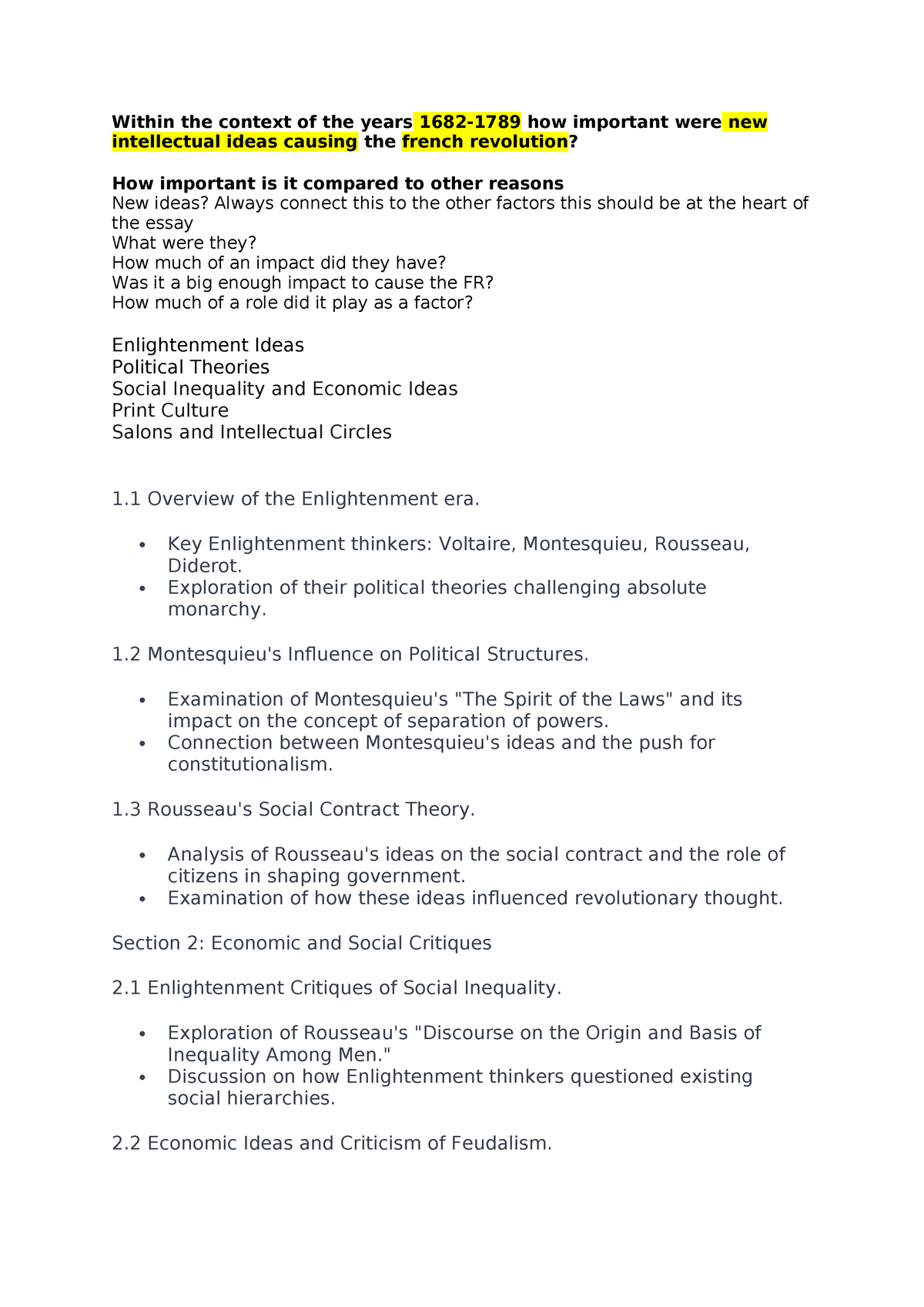 First Draft - Within The Context Of The Years 1682-1789 How Important ...