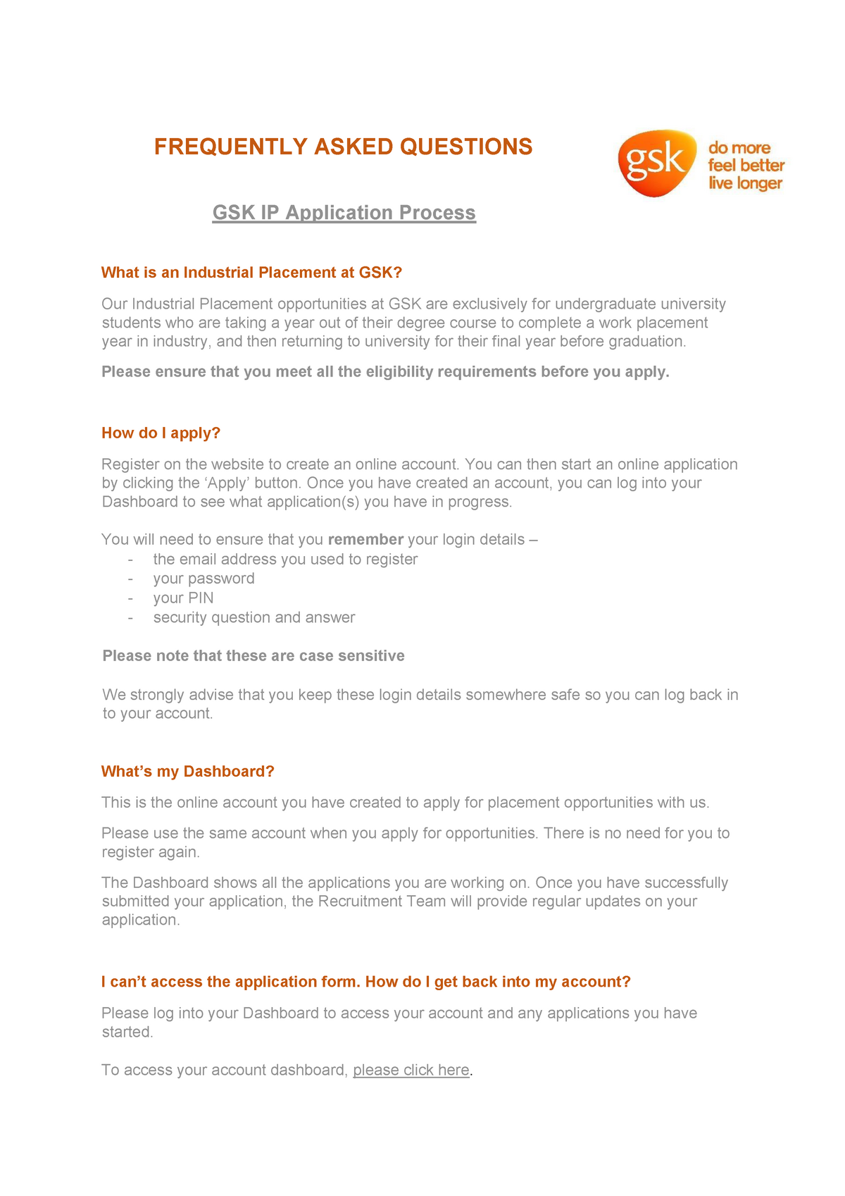 Faqs fffff FREQUENTLY ASKED QUESTIONS GSK IP Application Process