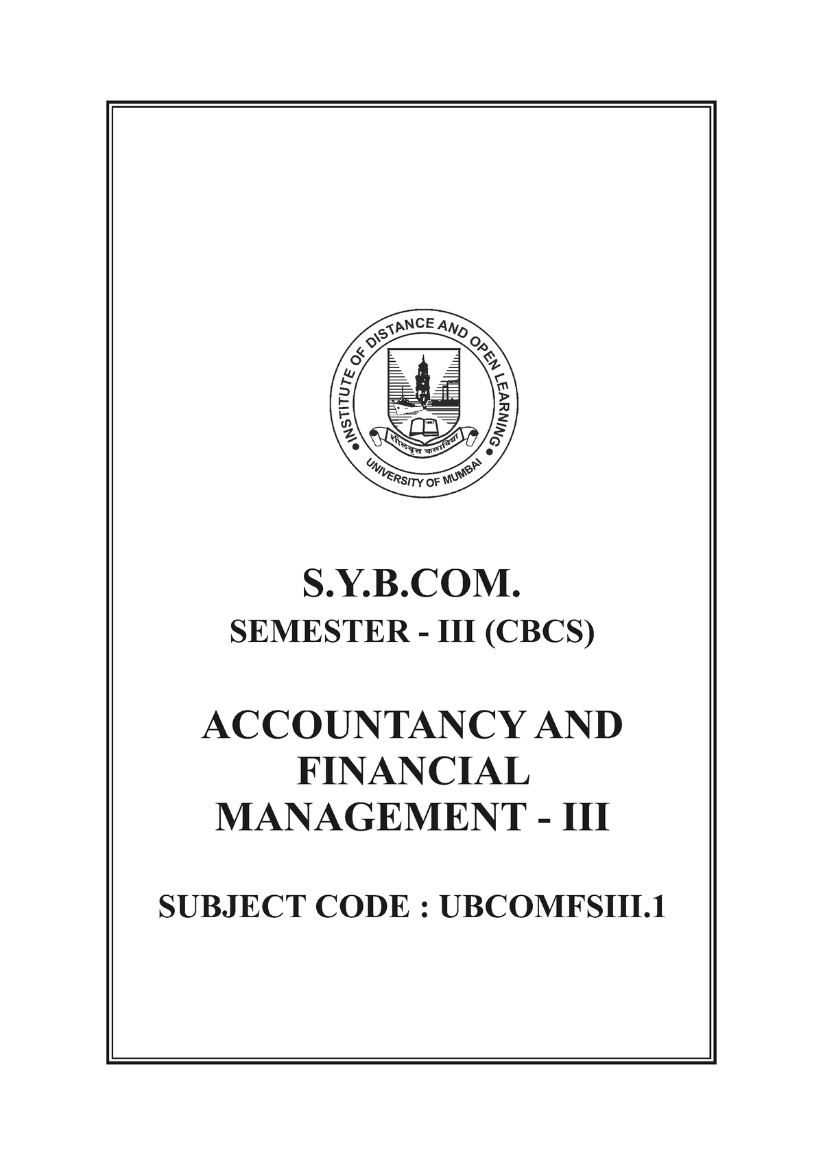 Accountancy-Financial-Management-III - S.Y.B. ACCOUNTANCY AND FINANCIAL ...