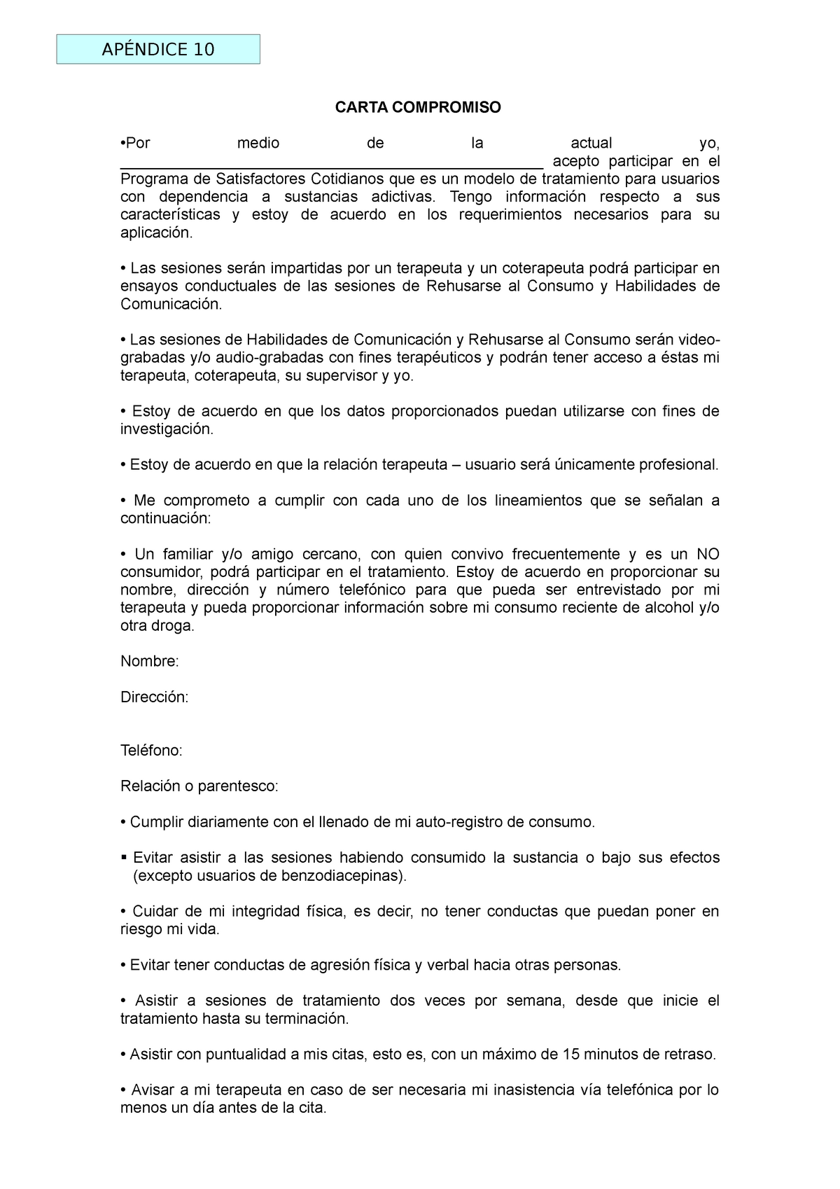 Carta Compromiso Grabacion - CARTA COMPROMISO Por medio de la actual yo, -  Studocu