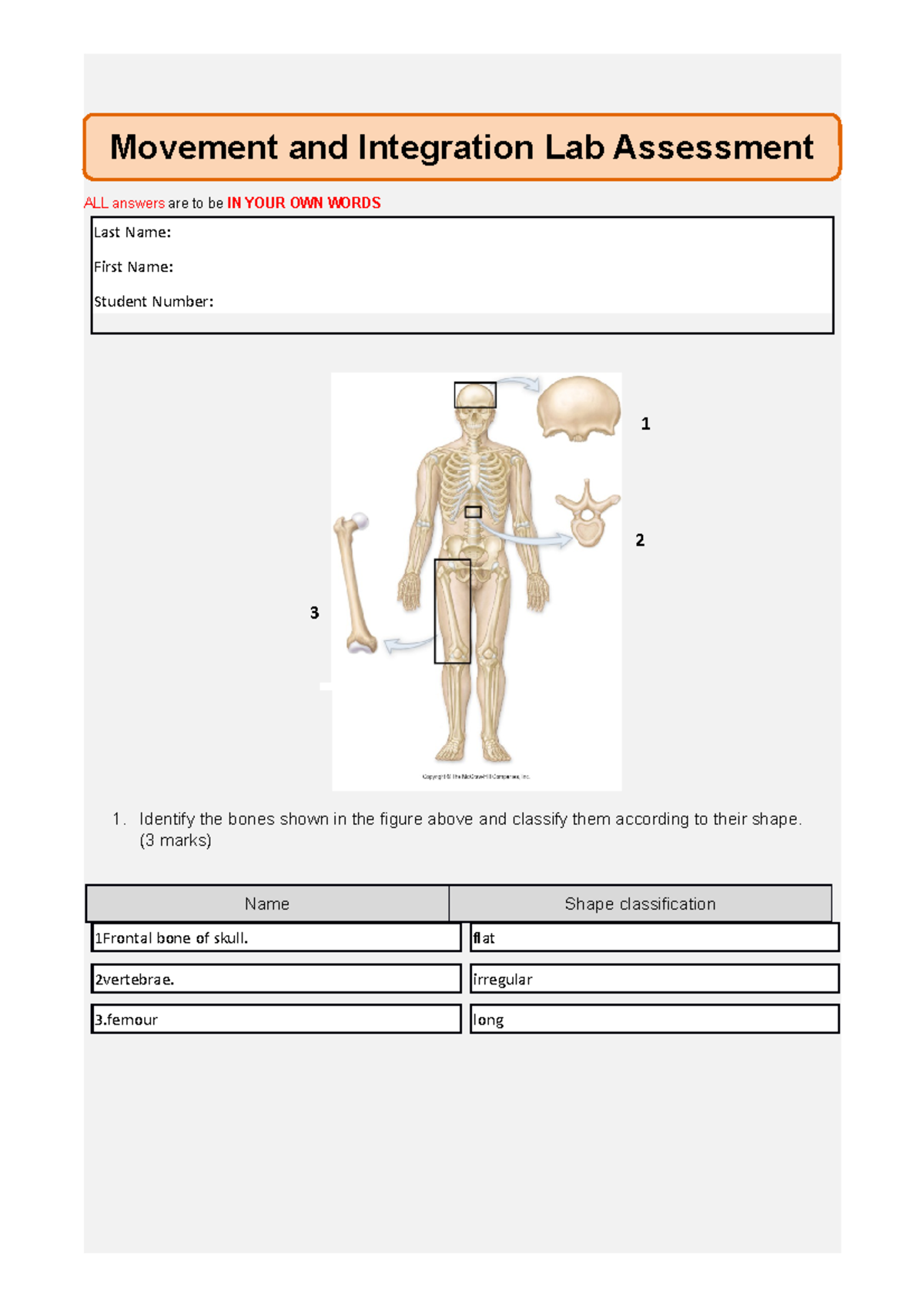 Lab 7 anatomy and physiology for health professionals lab notes ALL