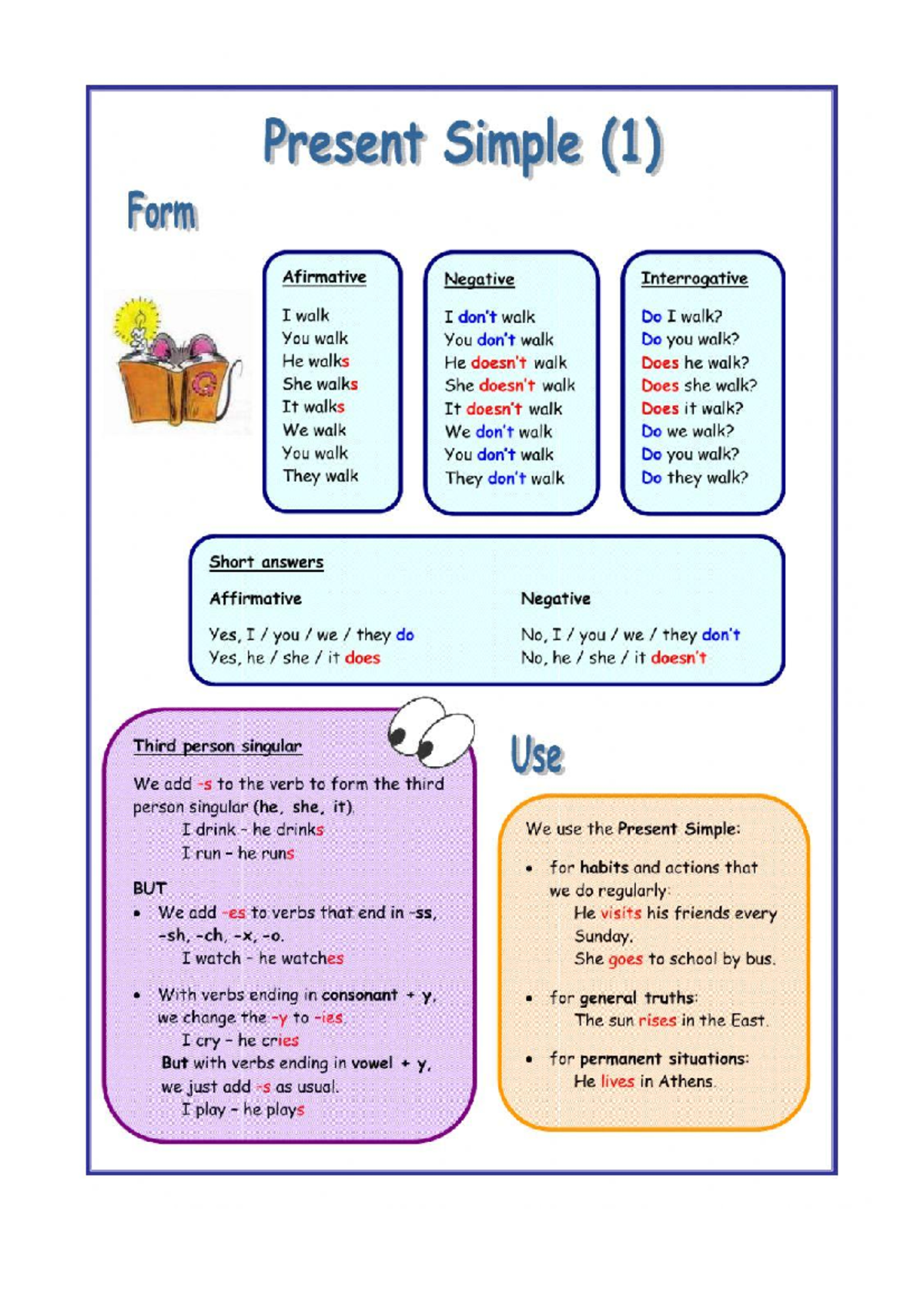 Document - Si jensjdif - Present Simple (1) Form Afirmative Negative ...