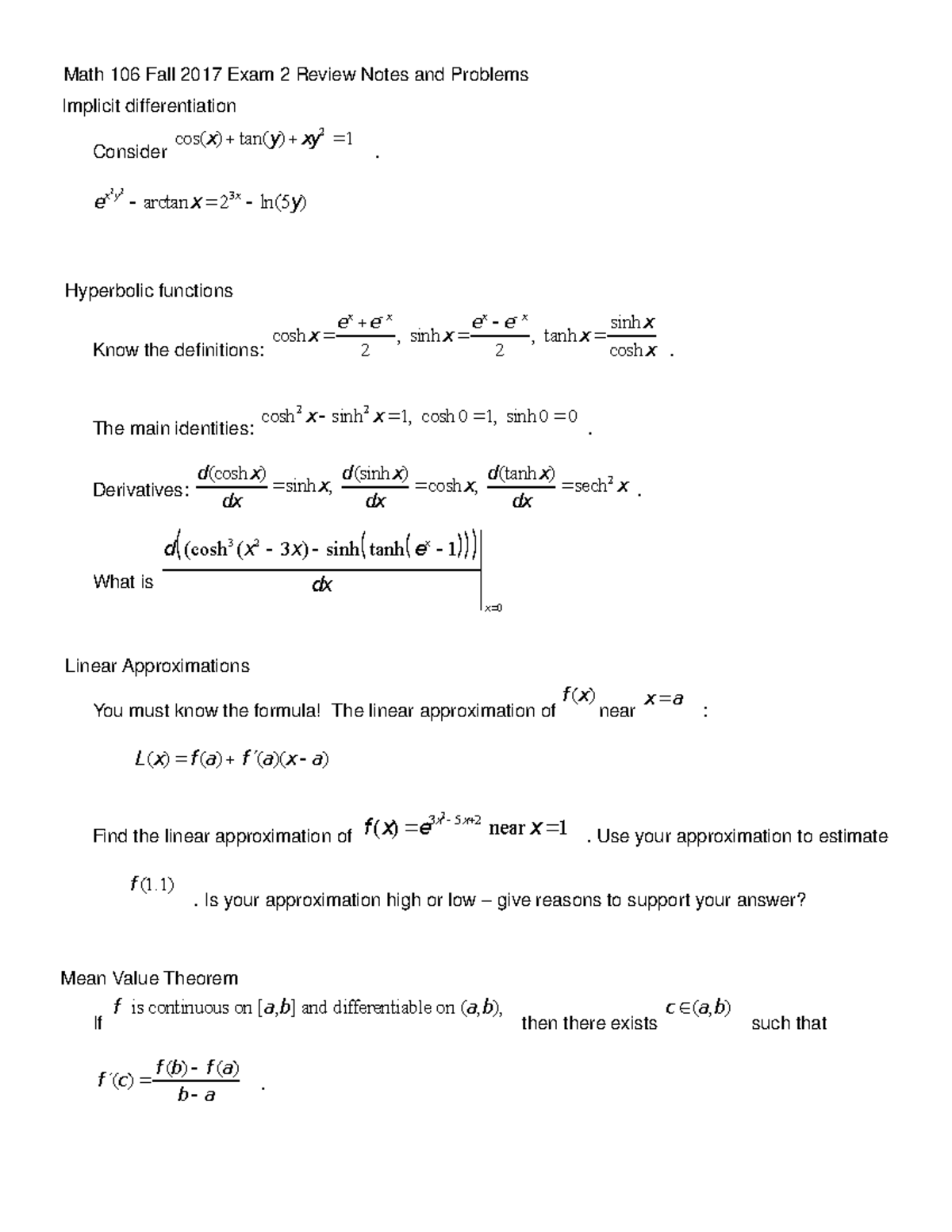 Exam 2 Review Summary Of Content Covered On Exam 2 Rogge Studocu