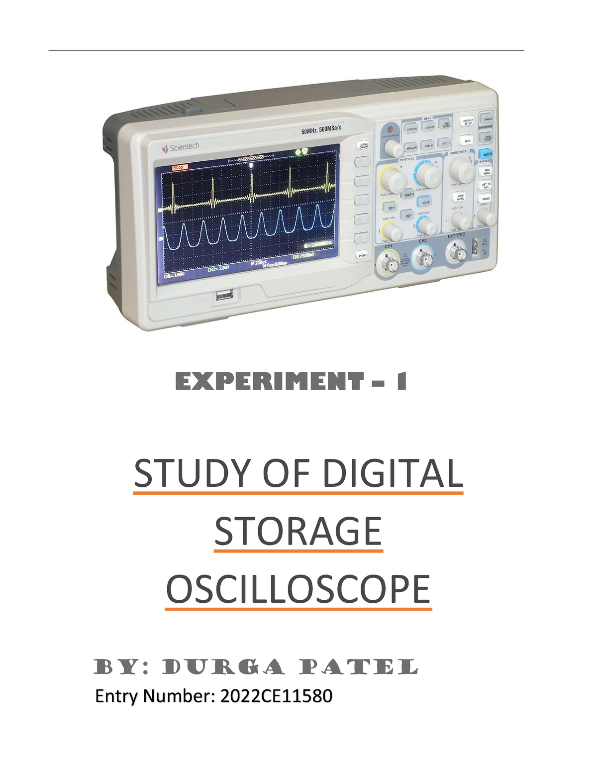 study of dso experiment lab manual